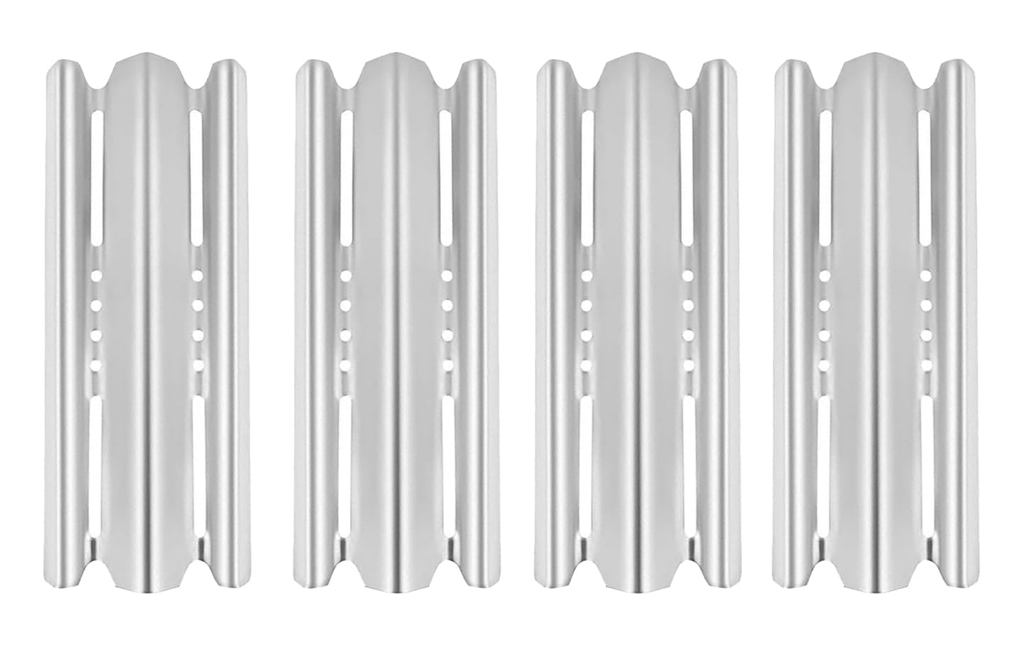 BBQ Future Sear Plate Heat Shield Replacement Parts for Napoleon BBQ Part LEX 485 605 730 Series Gas Grill Stainless Steel Heat Shield Plates Flame Tamer Burners Cover, 16 1/2 x 6 inch, 4 Pack