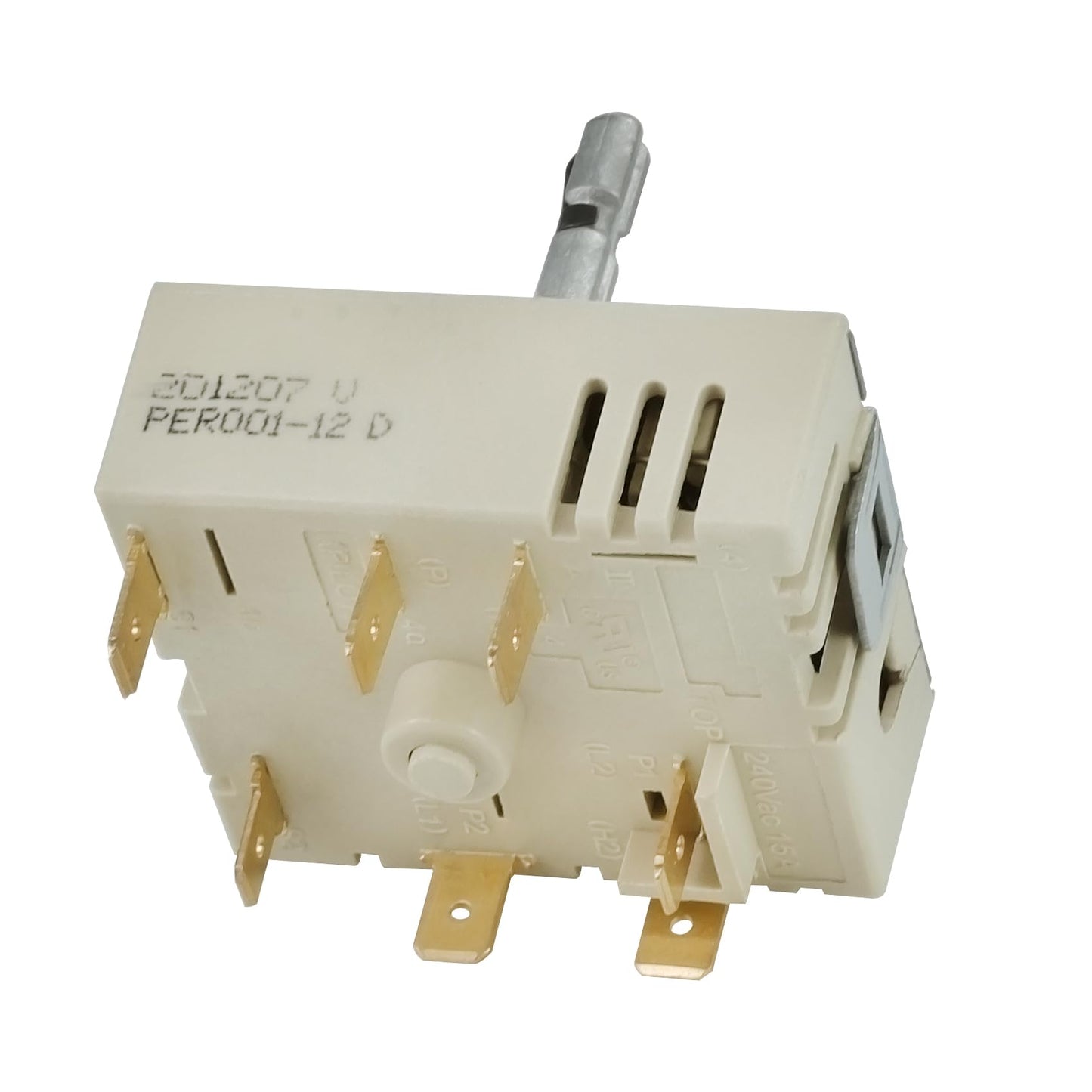 DG44-01006B PER001-12D Dual Infinite Switch Compatible with Samsung Range Surface Element Control, DG44-01006B Dual Infinite Switch Replaces for Samsung PER001-12D, for Stove Replacement Parts