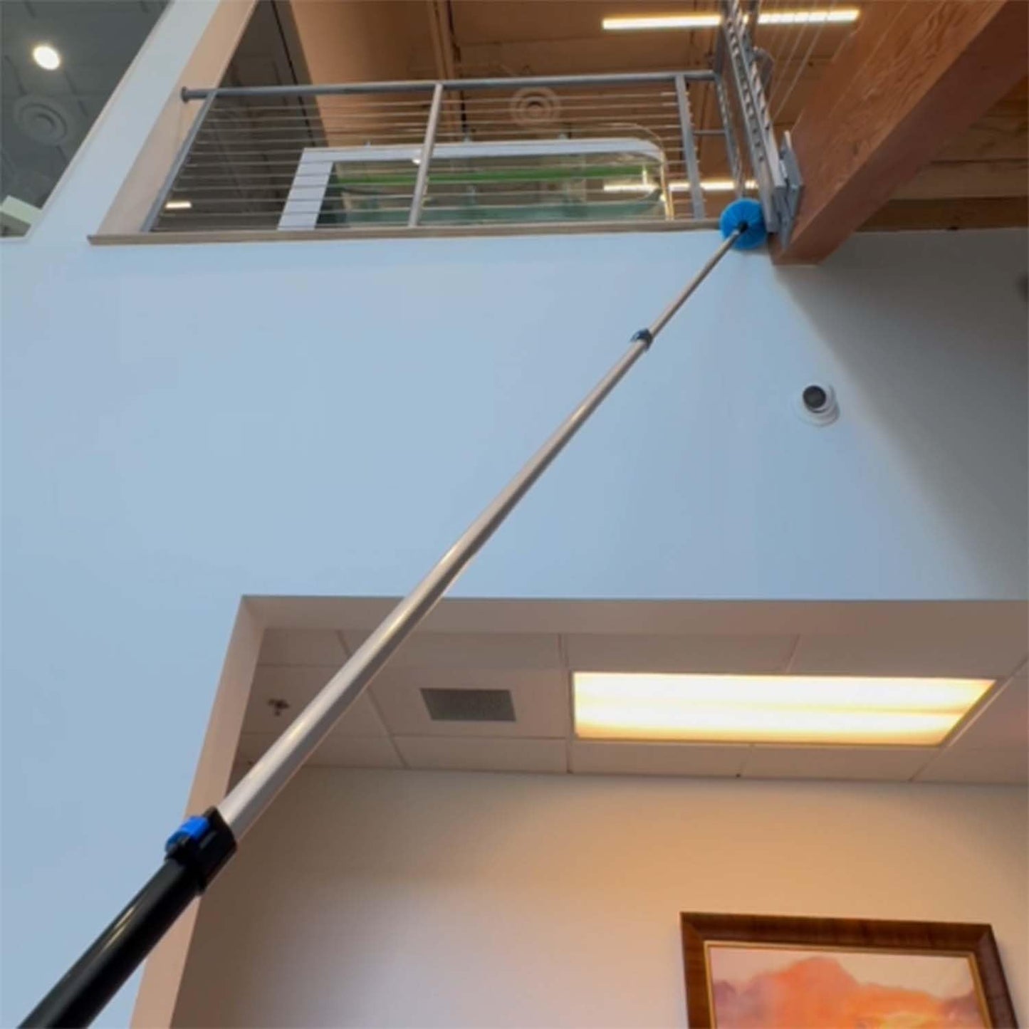 CXU 25 Feet Fan Cleaner High Ceiling 2 Cobweb Dusters with Extension Pole(18ft)