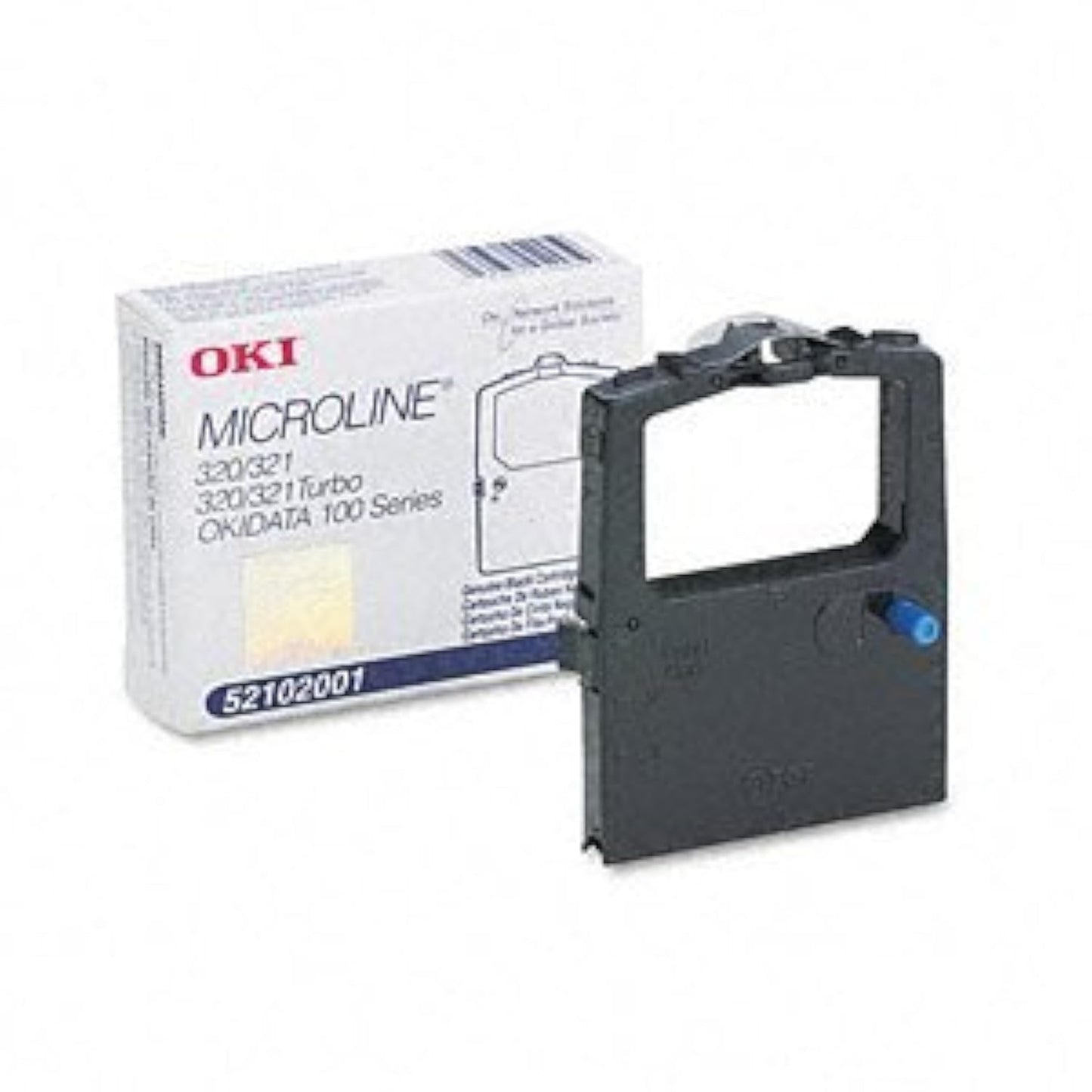 Okidata Genuine Brand Name, OEM 52102001 Black Ribbon (3M characters) for MicroLine 120, 172, 180, 182, 183, 184 Turbo, 186, 192, 192 Plus, 193, 320, 320 Turbo, 321, 321 Turbo, 321 Turbo D Printers