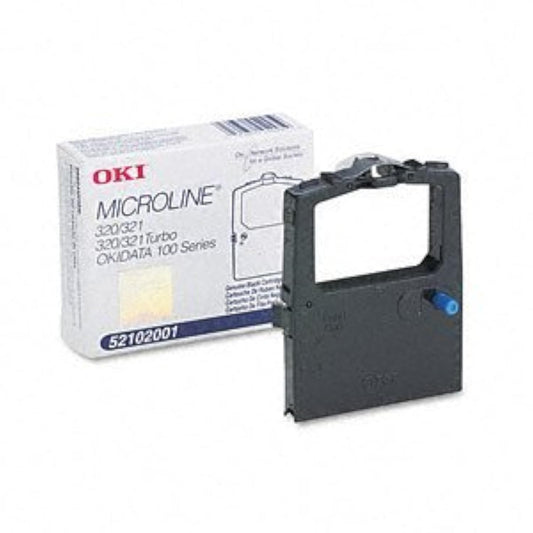 Okidata Genuine Brand Name, OEM 52102001 Black Ribbon (3M characters) for MicroLine 120, 172, 180, 182, 183, 184 Turbo, 186, 192, 192 Plus, 193, 320, 320 Turbo, 321, 321 Turbo, 321 Turbo D Printers