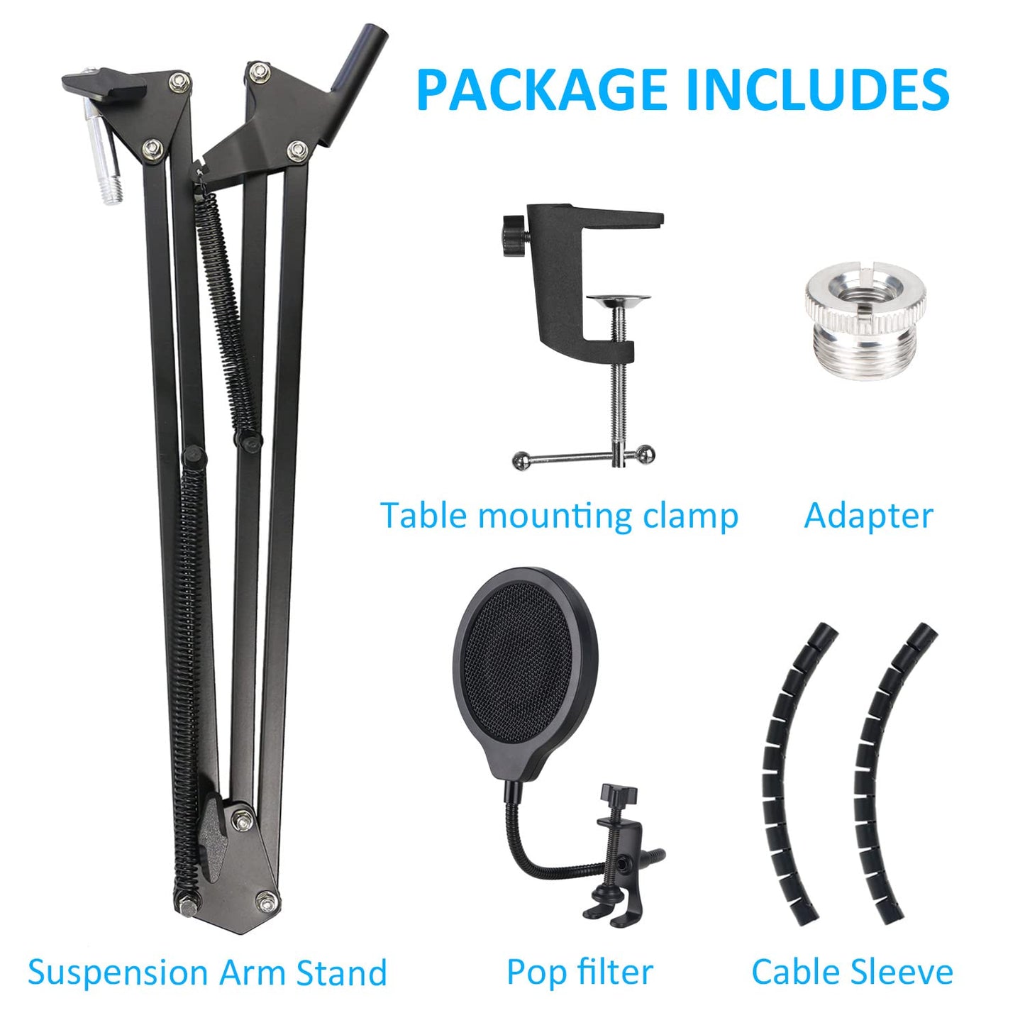 Hyperx Quadcast Boom Arm Stand - Mic Suspension Boom Arm with 3 Layers Windscreen Compatible with HyperX Quadcast S /2 S, SoloCast 2, Shure MV7+ Microphone to Improve Sound Quality by YOUSHARES