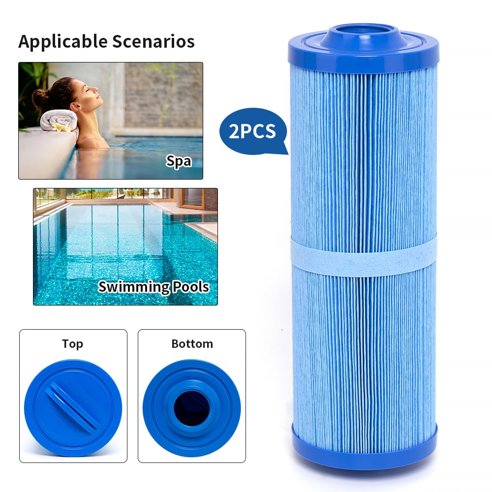 WuYan Spa Filter Compatible with Unicel 4CH-949,for Plea-tco PWW50L,for Filbur FC-0172,SD-01143, 817-4050, PDC570-AFS Hot Tub Filter Cartridge,2 Pack
