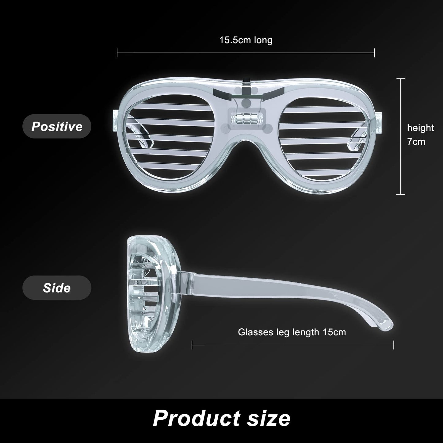 30 Pack LED Glasses Neon glow in the dark party supplies Favor for Kids Adult Glow sticks Light Up Glasses