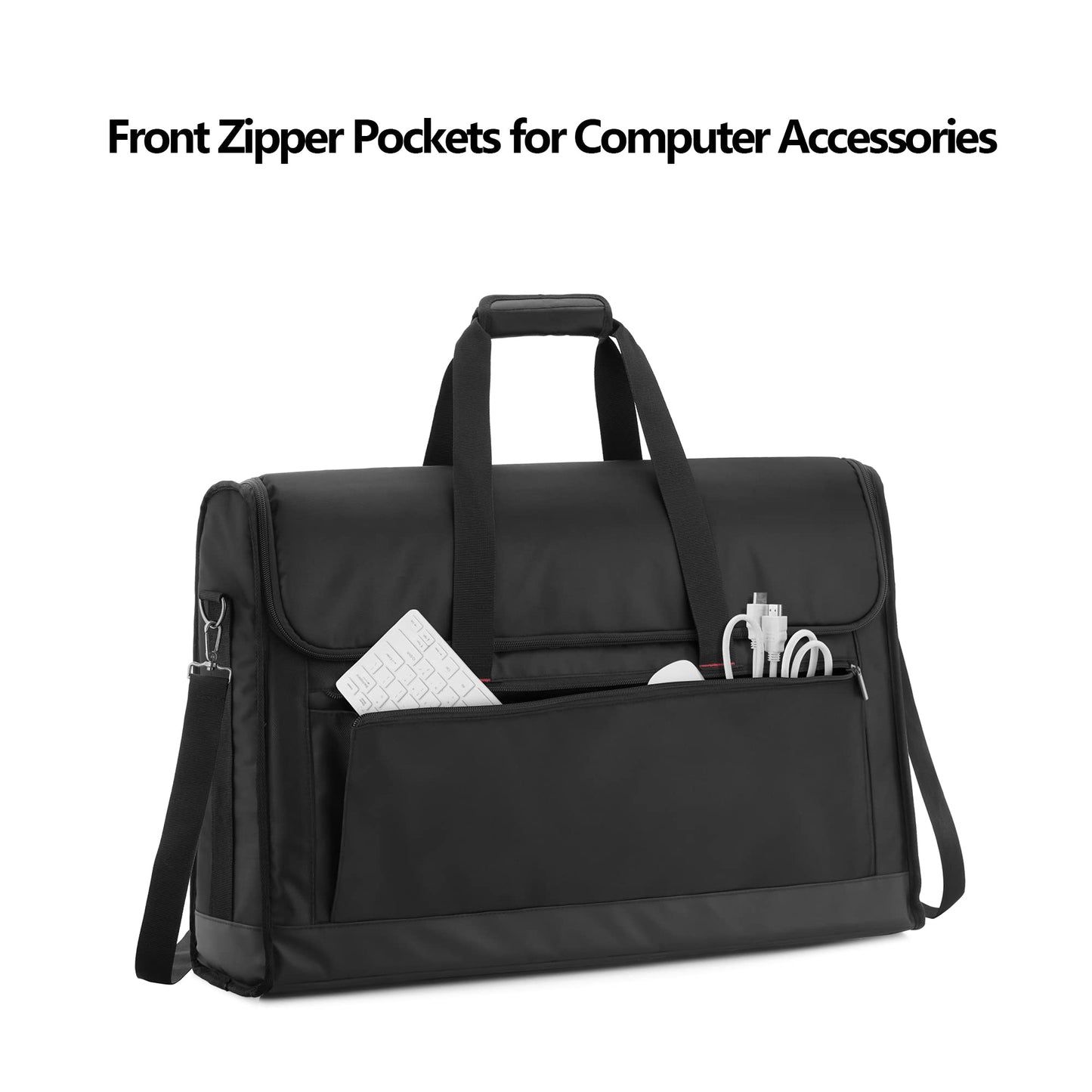 Trunab Monitor Carrying Case 24 Inch Padded Travel Bag Hold Up to 2 LCD Screens/TVs, Not Compatible with iMac(Black) (Patented Design)