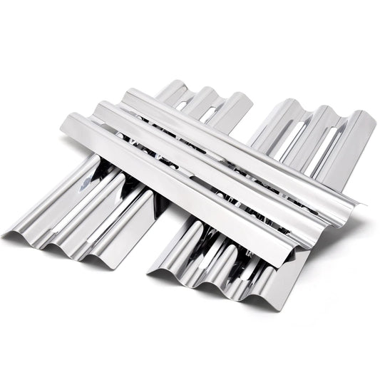 Criditpid BBQ Heat Sear Plate Replacement for Napoleon LEX, Legend, Mirage, Lifestyle Series of 485, 605, 730 Models, 16 1/2 x 6” Stainless Steel Heat Shield Flame Tamer, 3-Pack.