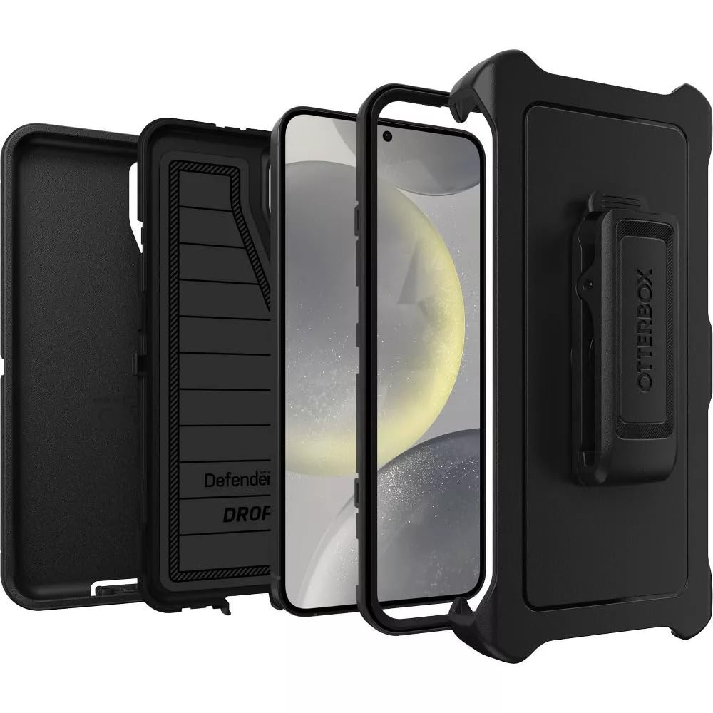 OtterBox Samsung Galaxy S25+ (Only) - Defender Series Case - Black - Screenless - Rugged & Durable - with Port Protection - Holster Clip Included - Microbial Defense Protection