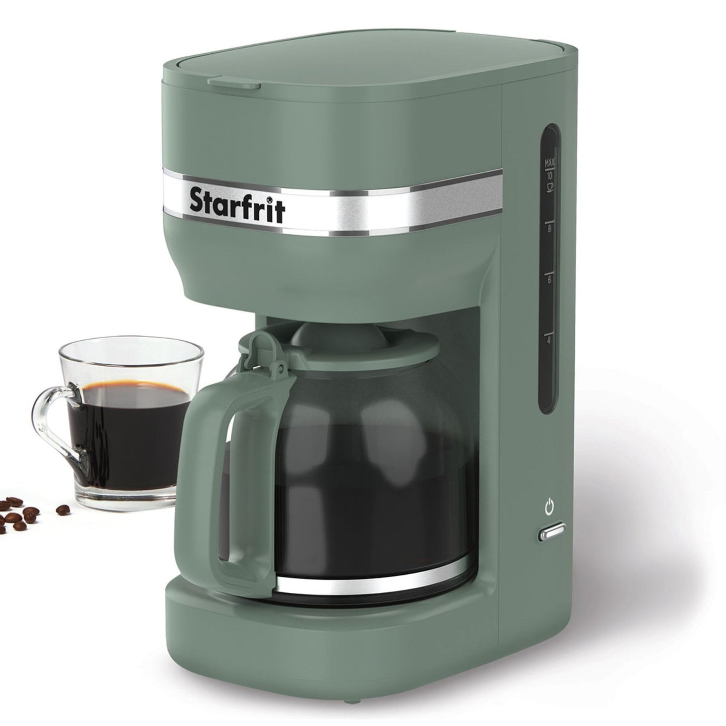 Starfrit 10-Cup Coffee Maker – Keep Warm Function – Reusable Filter Basket – Easy to clean – 900W – Sage