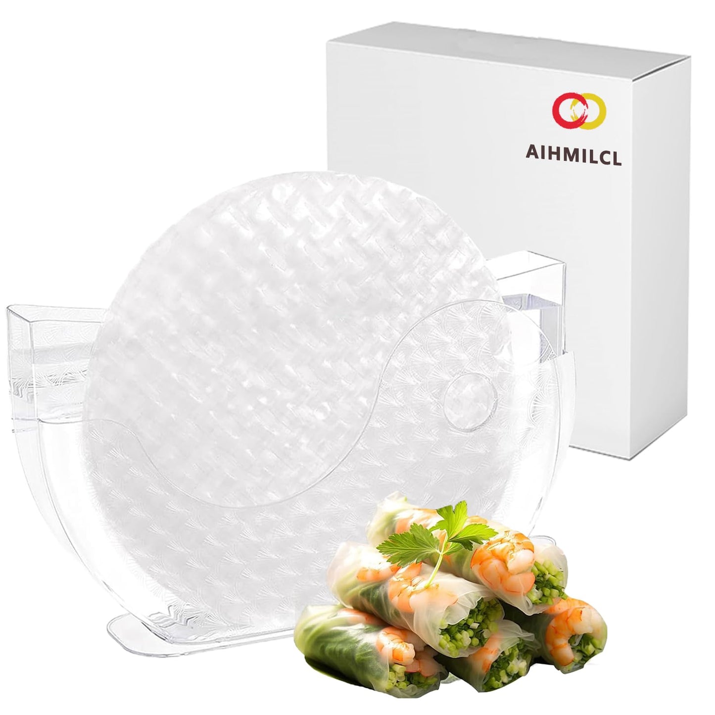 Aihmilcl Rice Paper Water Bowl Holder for Summer Rolls 10.62" (Rice Paper Not Included) - One Pack