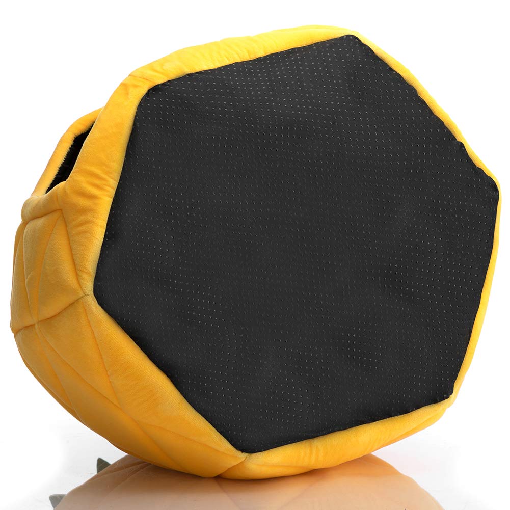 Hollypet Cozy Pet Bed Warm Cave Nest Sleeping Bed Pineapple Shape Puppy House for Cats and Small Dogs, Yellow