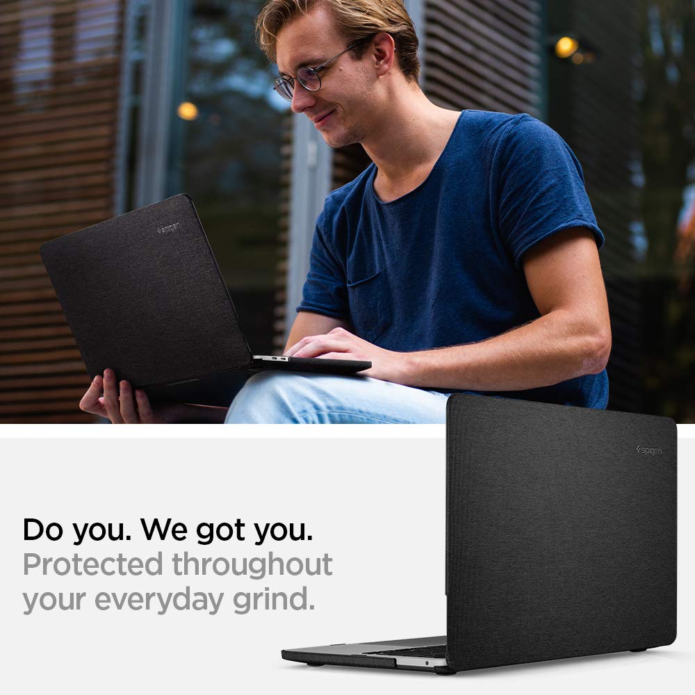 Spigen Thin Fit Designed for MacBook Pro 13 inch Case M2 M1 A2338 A2251 A2289 (2022, 2020) - Black