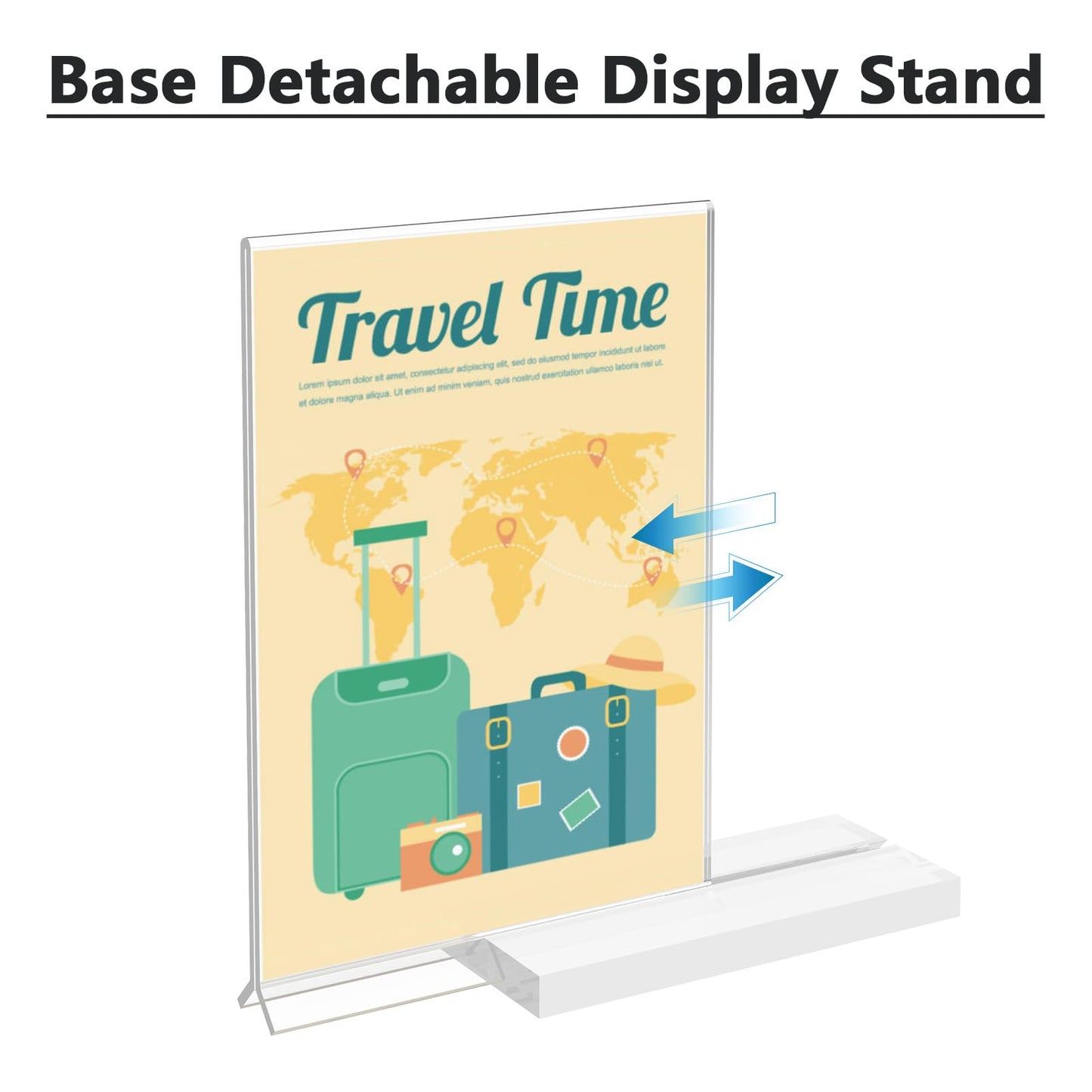 MaxGear 4x6 Acrylic Sign Holder 24 Pack, Double Sided Display Stand, Clear Paper Holder Picture Frame, Plastic Menu Holder Photo Frame Poster Stand for Stores, Restaurants, Hotels, Office