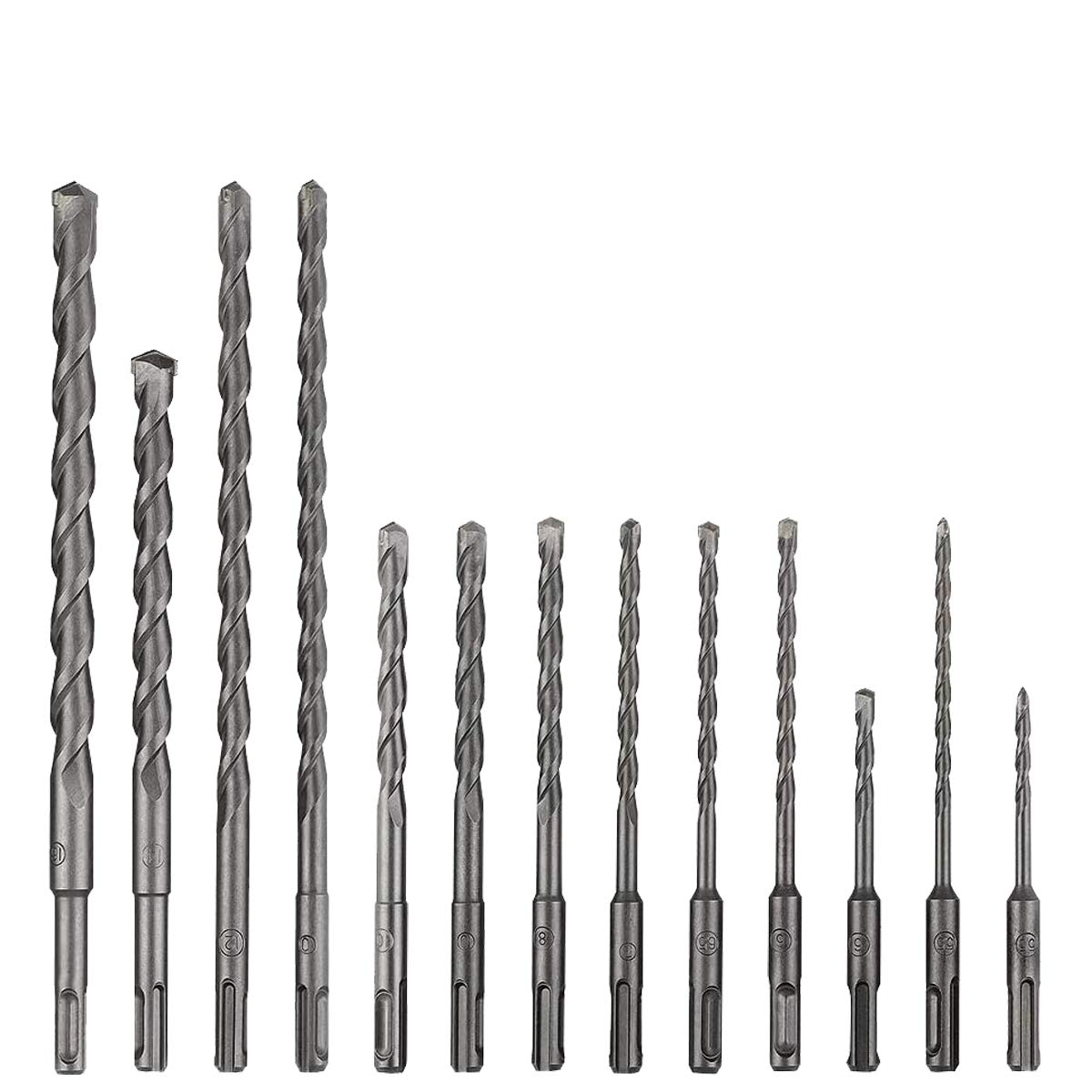 FF ERA Rotary Hammer Drill Bits Set, 17 Pcs SDS Plus Carbide-Tipped Masonry Drill Bits and Chisels for Concrete, Stone, Brick, with Storage Case
