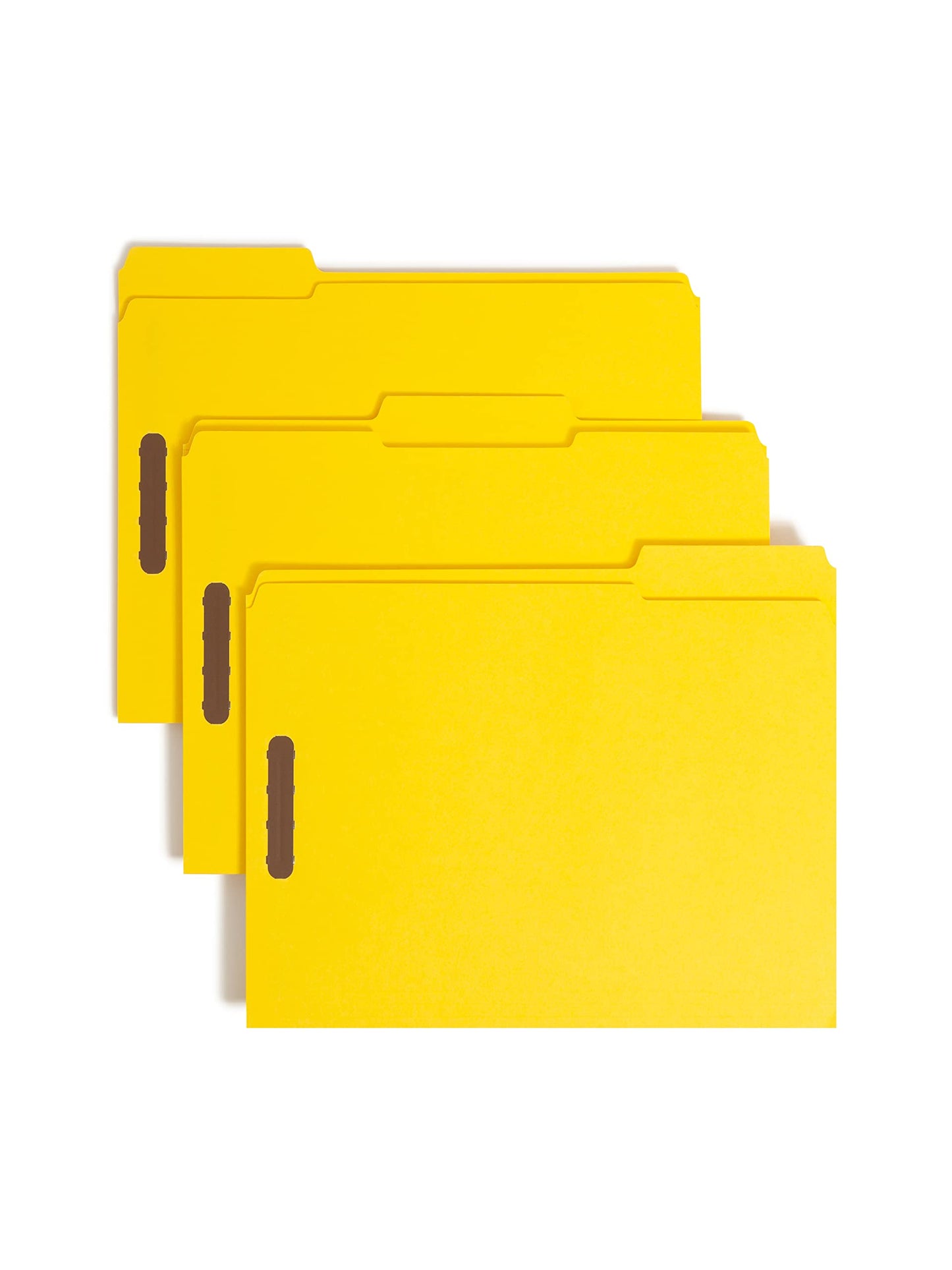 Smead Fastener, Folder Letter, Two 2-Inch K Style #1 and #3 Fasteners, 1/3 Cut Tab, Yellow, 50 Per Box (12940)