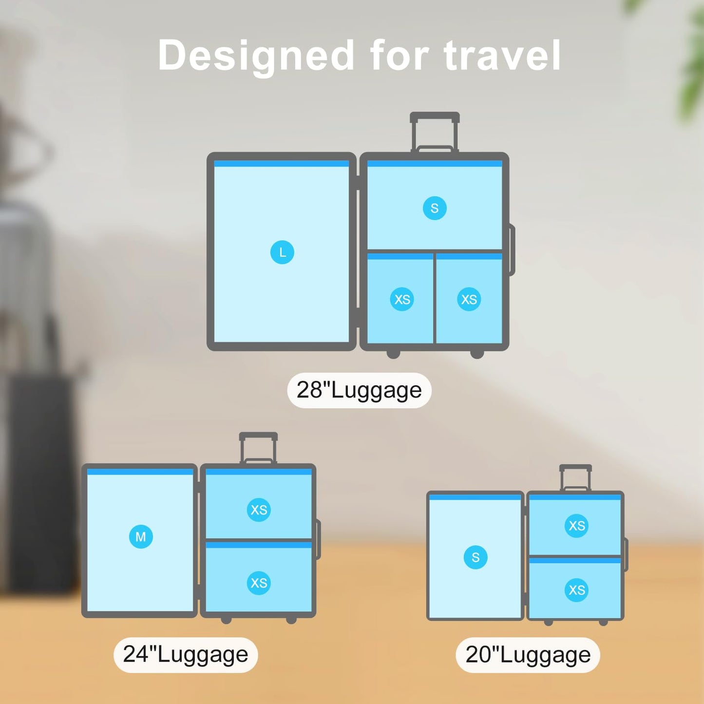 UPGOGO Combo 16 Pack Travel Vacuum Bags with Portable Electric Pump, Space Saver Vacuum Storage Bags for Clothing and Luggage, Travel Essentials