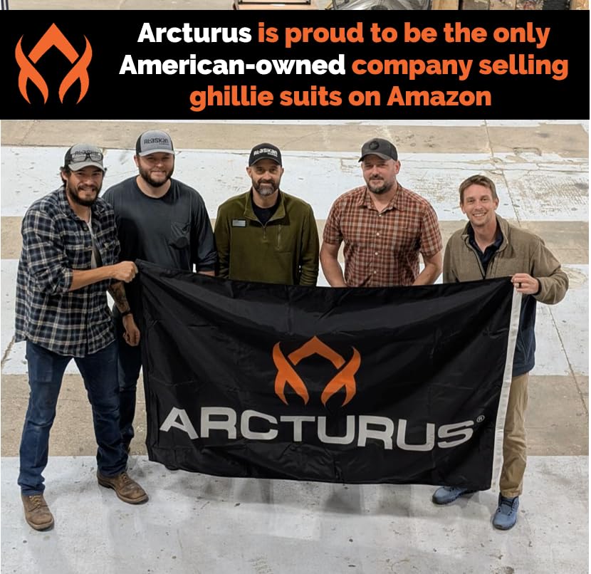 Arcturus Ultra-Lite Kids Ghillie Suit | Includes Bonus 3-Color Face Paint | Army | Sniper | Bush Halloween Costume