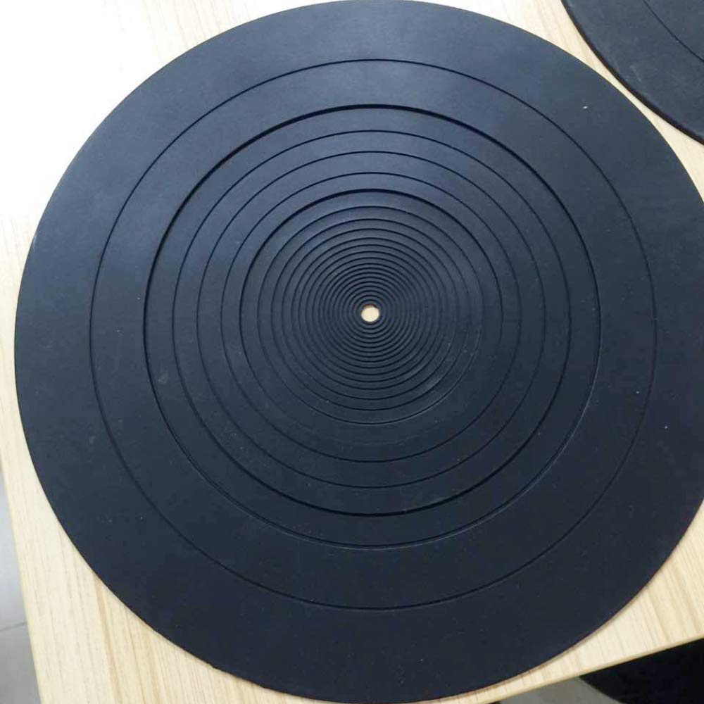 Rubber Silicone Turntable Platter Mat 12 Inch LP Slipmat Universal Compatible for Audio Technica AT-LP120BK AT-LP-1200 (12 Inch Diameter)