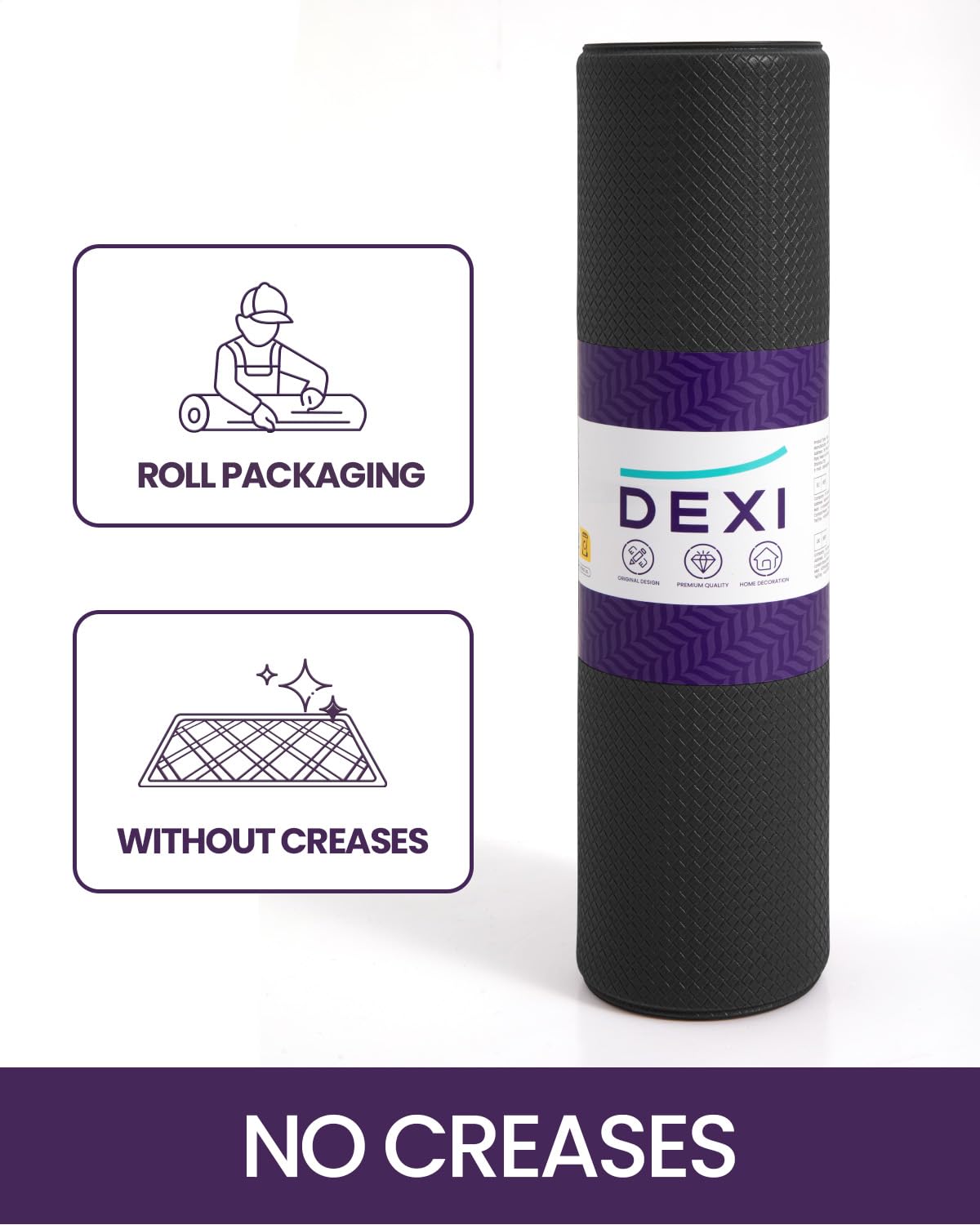 DEXI Kitchen Mat Anti Fatigue, 17x29+17x59 Floor Rugs Set with Non Slip Back, Waterproof Comfort Standing Desk Runner for Sink, Laundry Room, Office, Black
