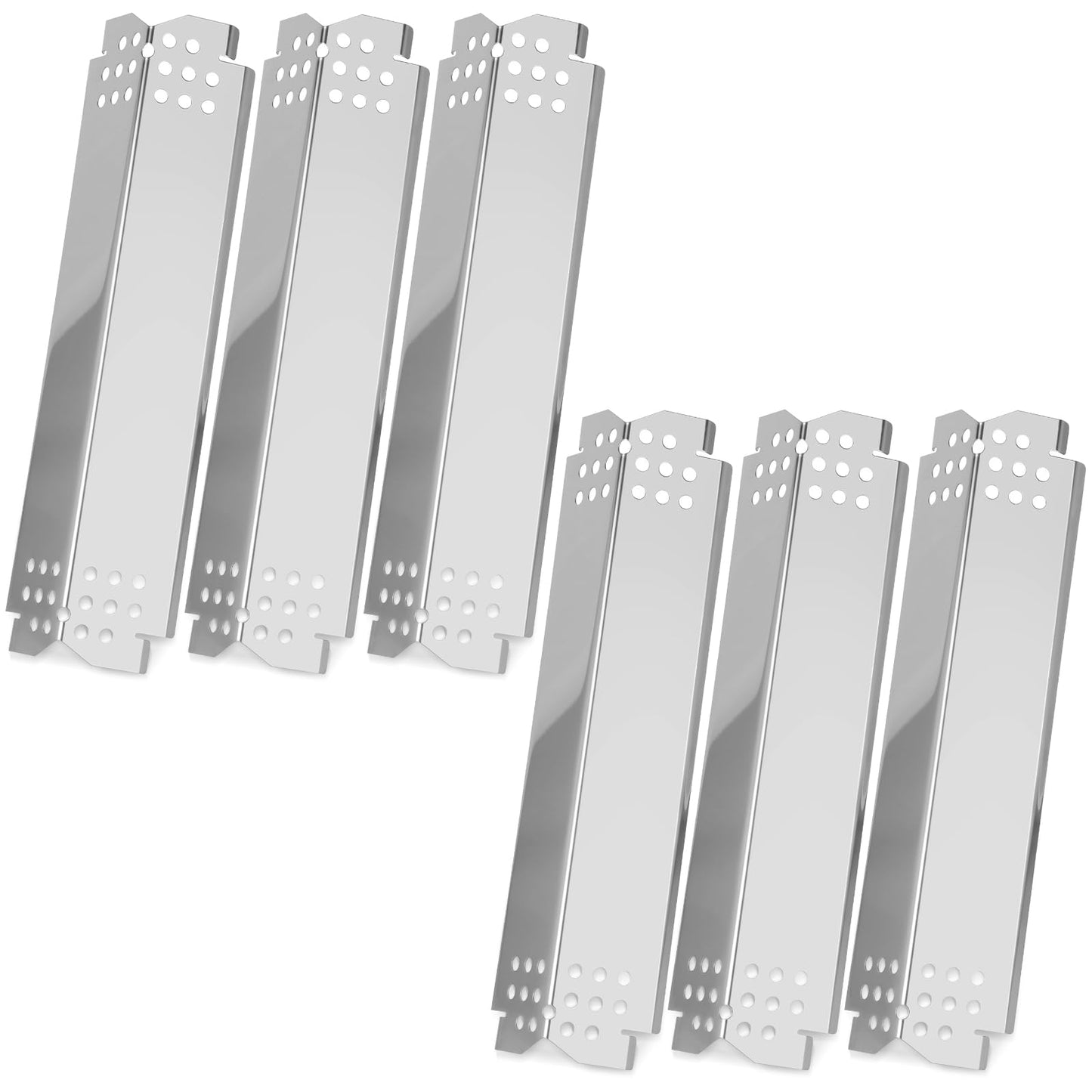 BBQ Heat Shields Barbecue Burners for Nexgrill 6 Burner 720-0896B 720-0898 720-0896 720-0830H 720-0888 720-0822A,Stainless Steel Heat Plate Flame Tamer for Nexgrill BBQ Replacement Parts,6 Pack