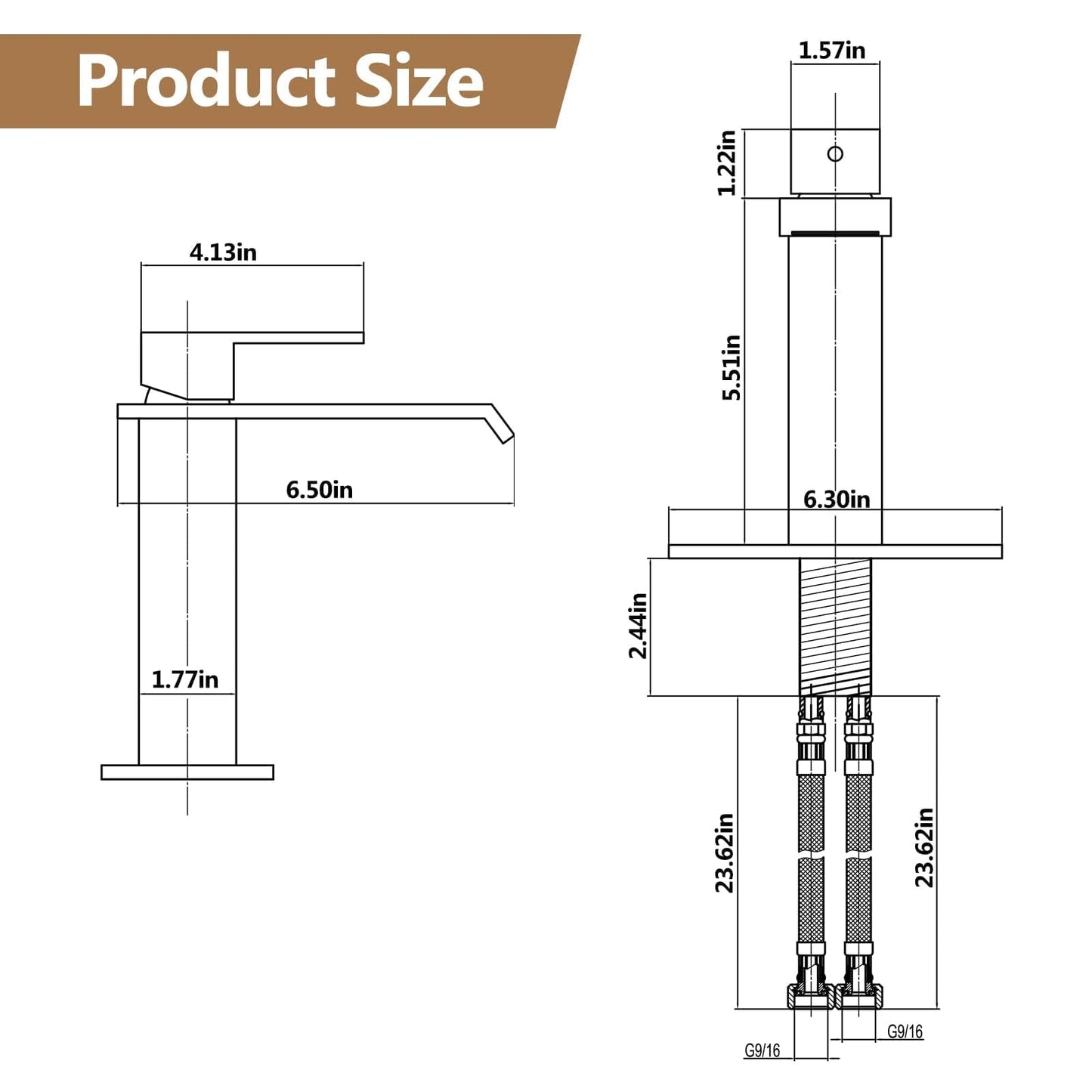 Fransiton Black Bathroom Faucet Bathroom taps 1 or 3 Hole Bathroom Sink Faucet Single Handle washroom Waterfall Faucet with Deck and Pop-up Drain