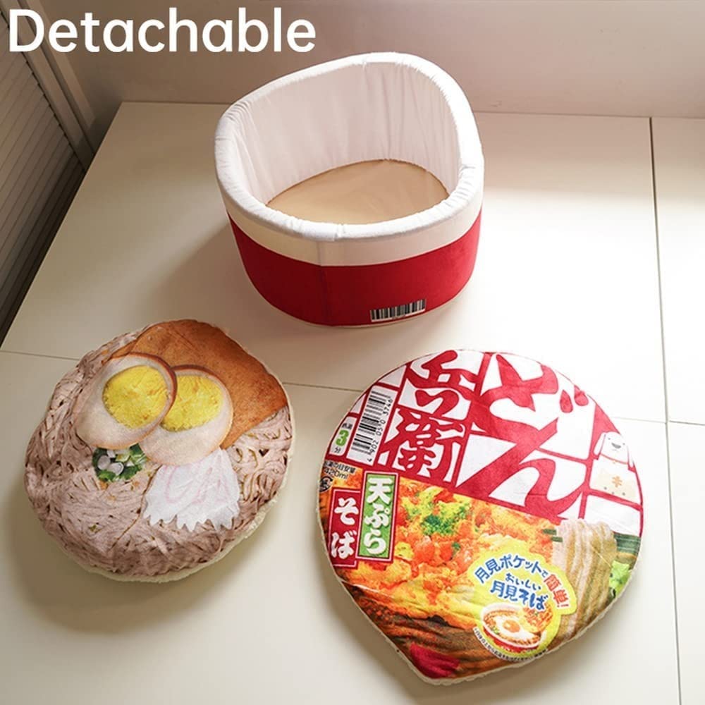 Linghe Cat House for Indoor Cats, Foldable Cat Bed with Washable Top, Detachable Multifunctional Soft Pet Sofa Bed Suitable for Small Cats and Dogs (S,Red)