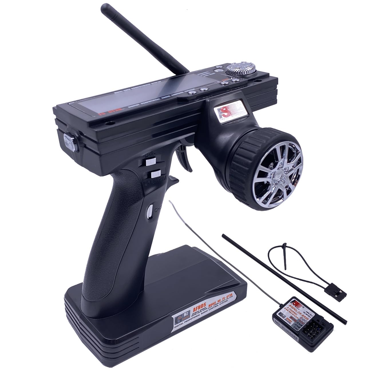 Alaohu FS-GT3B 3 Channels RC Transmitter and Receiver FS-GR3E 2.4GHz Flysky AFHDS Radio Control System for RC Car RC Boat