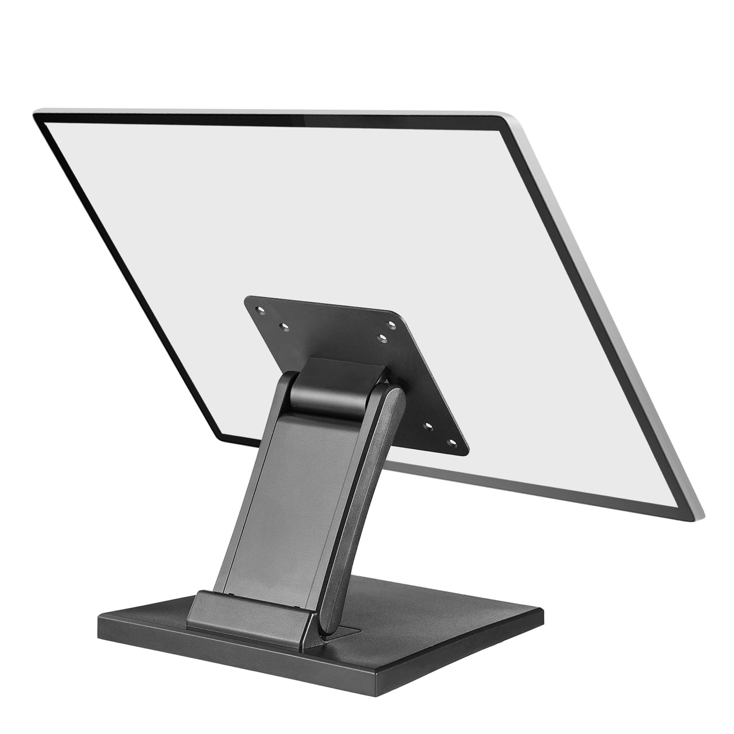 Wearson Foldable Low Profile Monitor Stand - Compatible with VESA 75x75 & 100x100, Black Metal Pedestal Monitor Stand