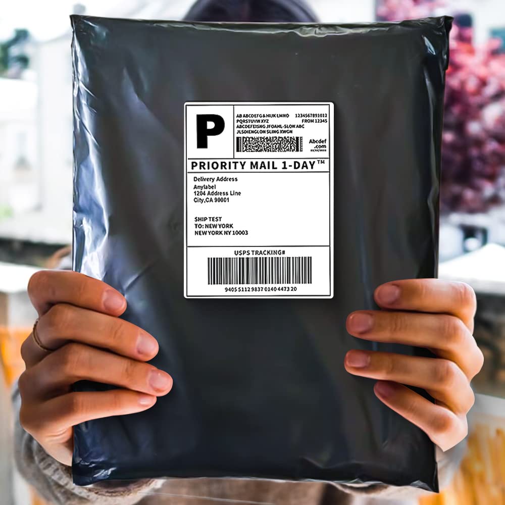 POLYSELLS 100 pcs 24x24 Inches Black Poly Mailers Shipping Envelopes, Strong Adhesive Sealing, Waterproof, and Tear-resistant Postal Mailing Bags for Clothing, Books, and Accessories