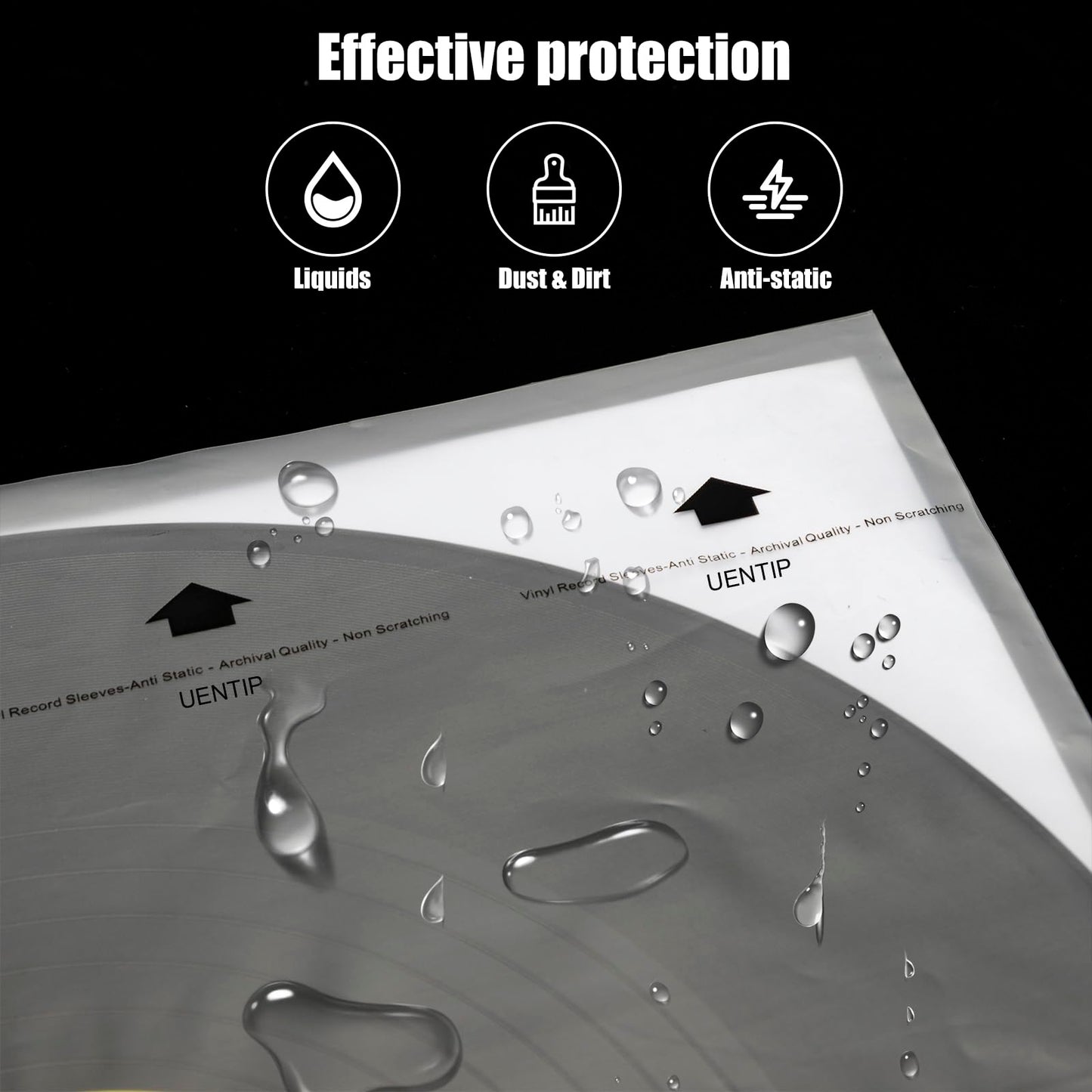100 Vinyl Record Sleeves-Fits 12 Inch Single, Double, and Gatefold LPs - Protect Your Record Collection (Inner Sleeves-Square)