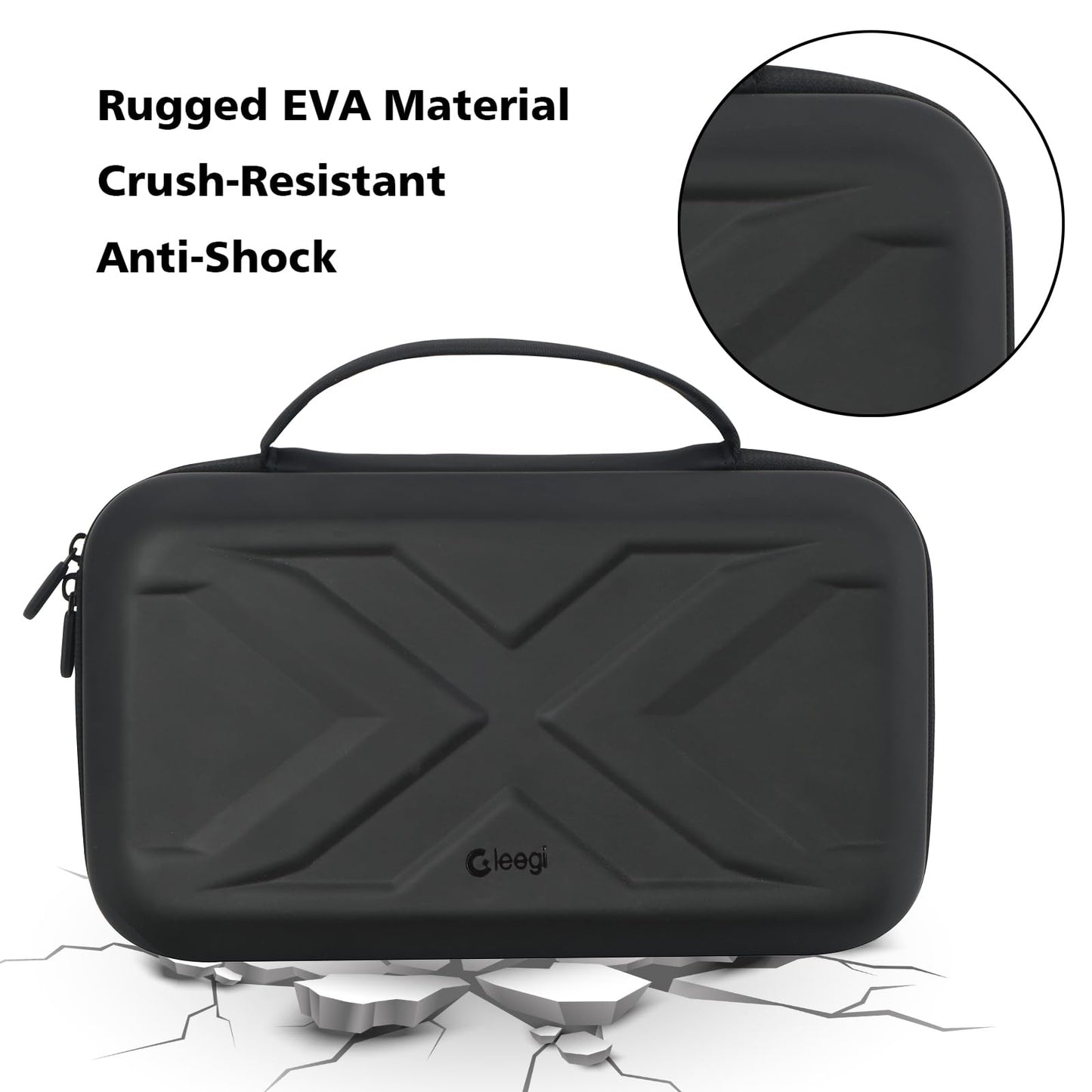 Gleegi EVA Protection Case Compatible with NOCO Boost X GBX155: 4250A/Boost GB150: 3000A UltraSafe Jump Starter, Portable Carrying Case for Car Battery Booster(CASE ONLY)