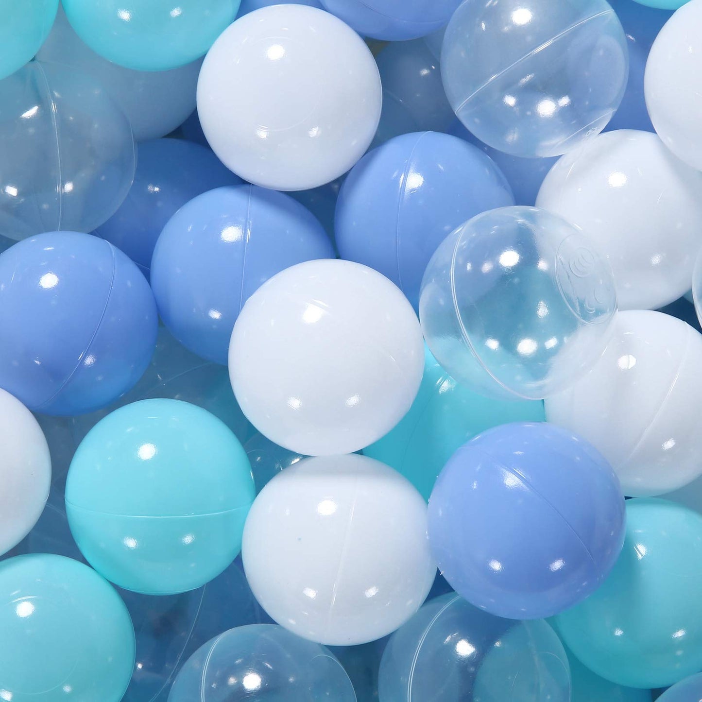 Balls for Ball Pit, 2.4 in, 100 BPA Free Phthalate Free Non-Toxic Play Plastic Balls for Toddlers Baby Kids Party Tent Party, Green+ Blue+ White