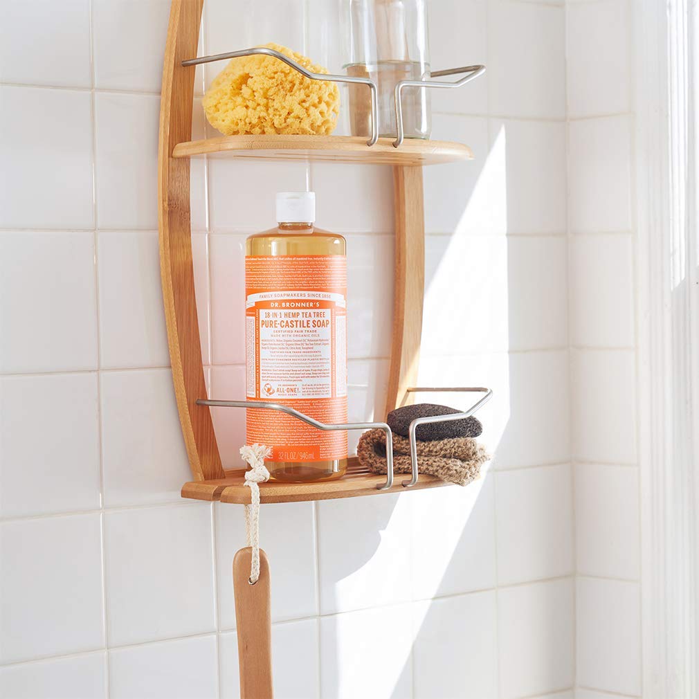 Dr. Bronner’s Pure-Castile Liquid Soap – Tea Tree Bundle. 946 mL Bottle and 59 mL Travel Bottle