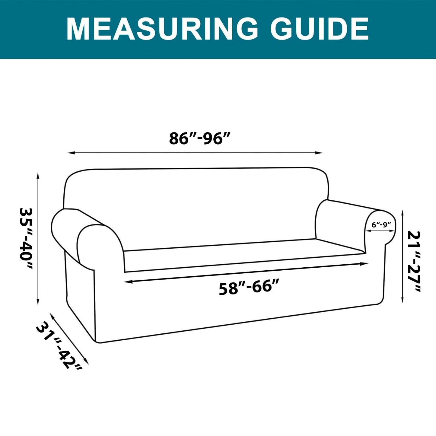 Turquoize Teddy Fleece Sofa Covers with Waterproof Seat Couch Cover 1 Piece Stretch Sofa Slipcover with Elastic Bottom Furniture Protector for Kids, Pets, Dog 3 seat (Seat Width 58"-66"), Cream