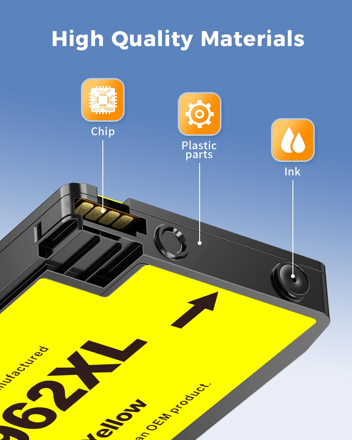 (Latest Chip) 962XL Ink Cartridges for HP Printers Compatible Replacement for HP 962XL Ink Cartridges Combo Pack to Work for HP Officejet Pro 9015 9010 9018 9020 9022 9025 Printer (High Yield, 4 Pack)