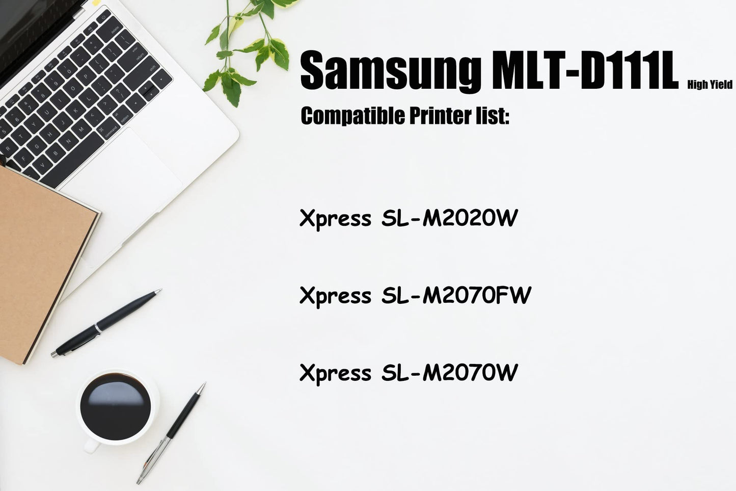 Ultra Toner® Compatible Replacement for Samsung MLT-D111L Black Toner Cartridge High Yield of MLT-D111S Samsung M2070 Xpress M2020w Xpress SL-M2020W Xpress SL-M2070FW Xpress SL-M2070W (2PK)
