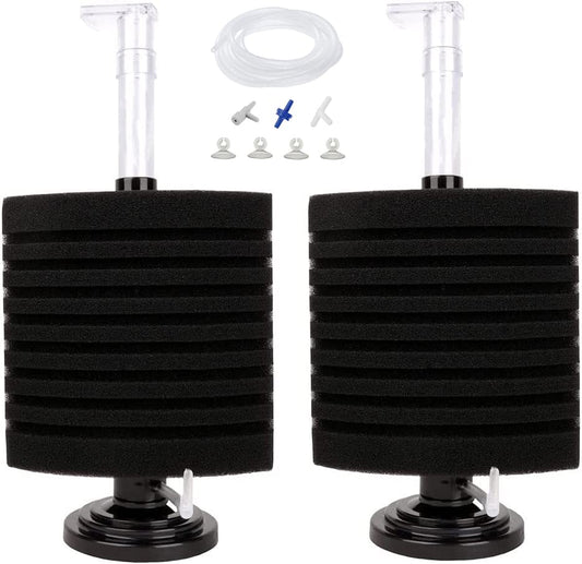 Aquapapa Bio Sponge Corner Filter for Aquarium Fish Tank 70-100 Gallon Each (2-Pack)