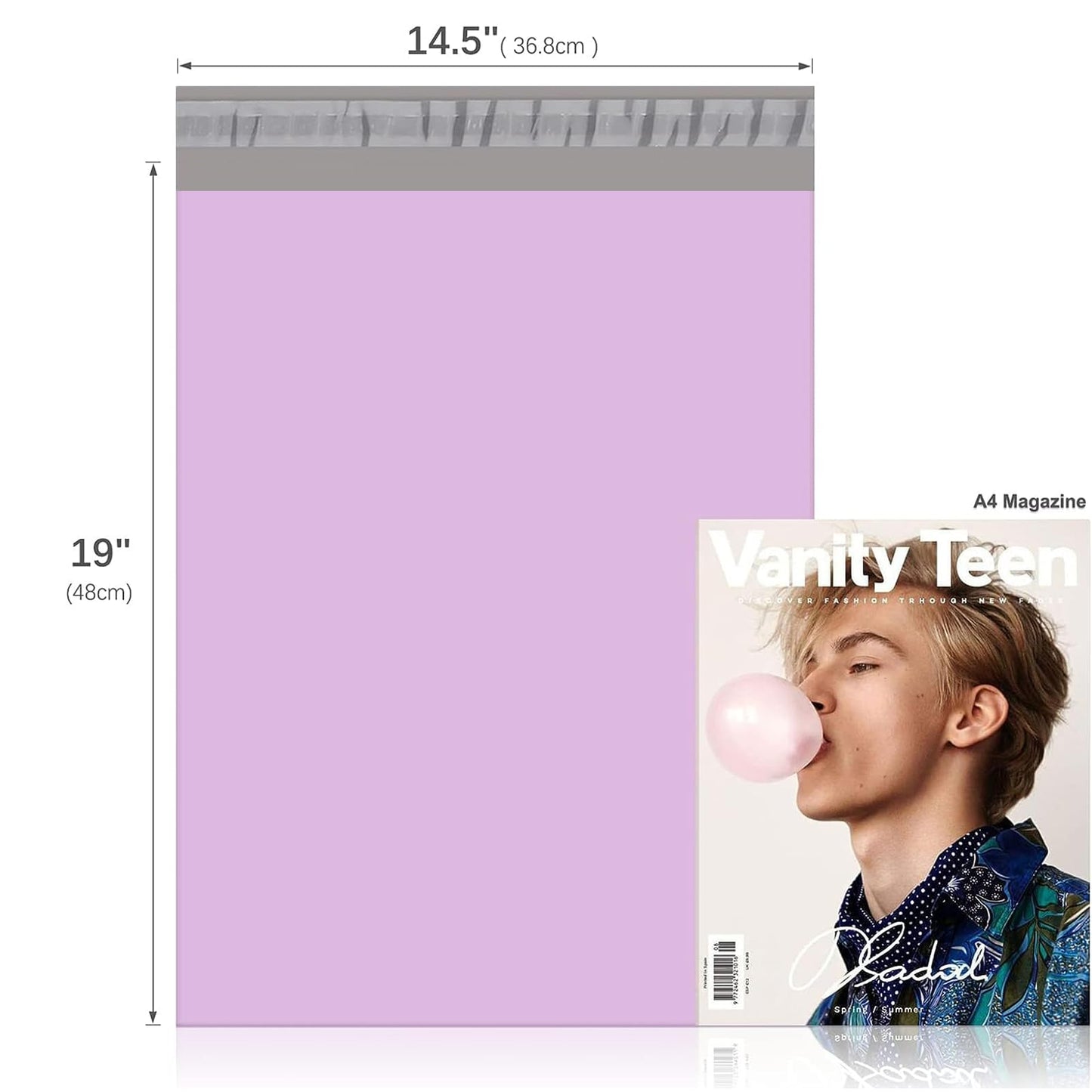 Fuxury Poly Mailers 14.5x19 Inch 200 Pcs, Waterproof Shipping Bags for Clothing, Strong Adhensive Shipping Envelopes for Small Business Suppliers, Self Seal Mailers Poly Bags Mailing Envelopes Purple