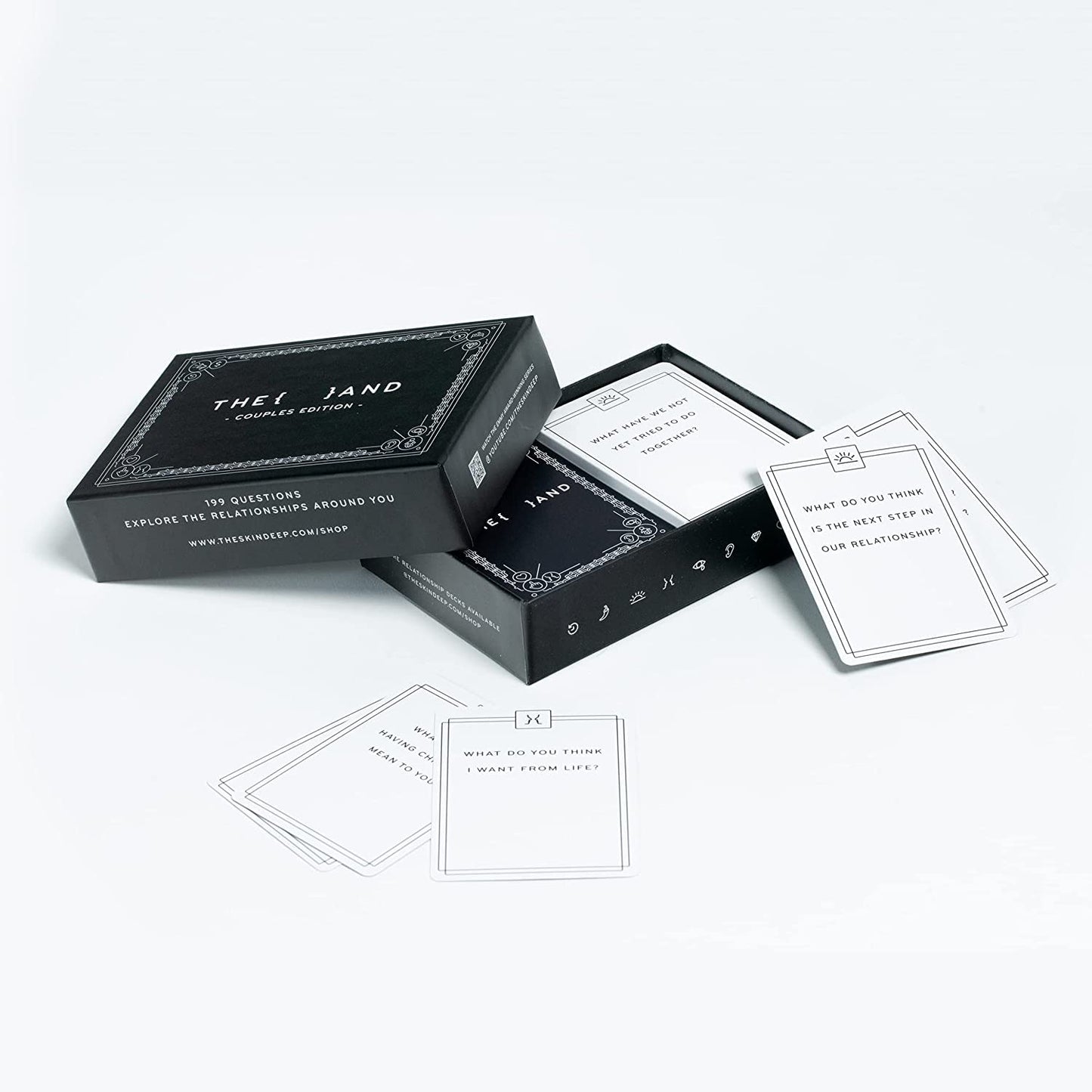 (The and) Couples Edition - 199 Meaningful Conversation Cards for Couples - Questions to Deepen Connection & Build Relationships - Intimate & Romantic Card Game on Date Night by The Skin Deep