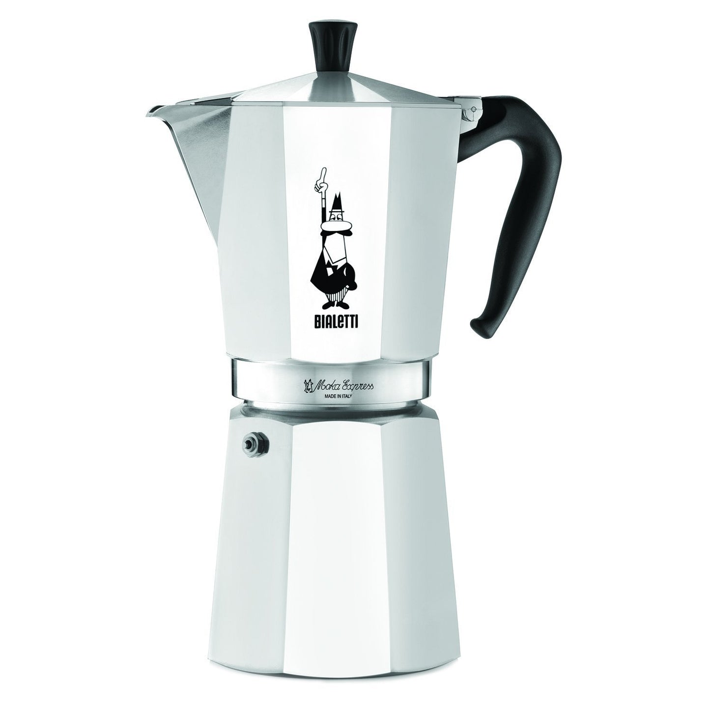 BIALETTI - Moka Express: Iconic Stovetop Espresso Maker, Makes Real Italian Coffee, Moka Pot 12 Cups (22 Oz - 670 Ml), Aluminium, Silver