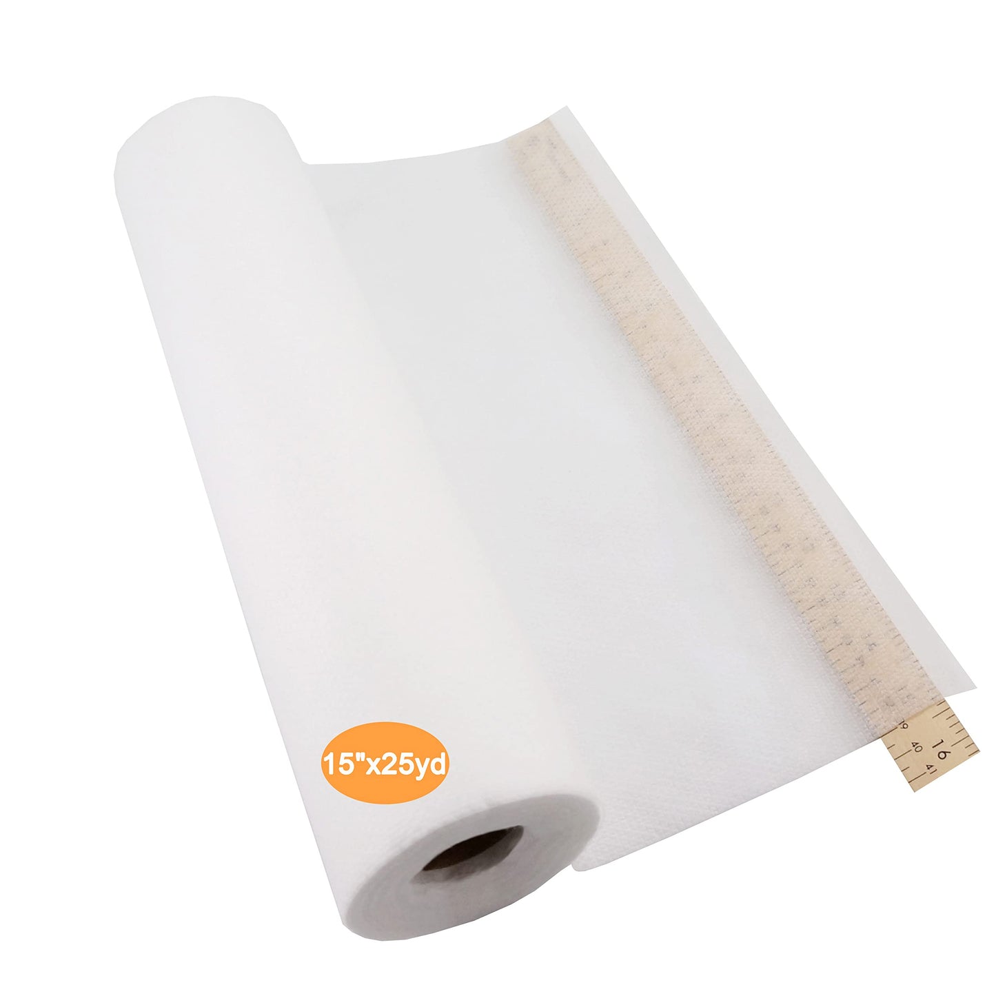 New brothread No Show Mesh Machine Embroidery Stabilizer Backing 15" x 25 Yd roll - Light Weight 1.8 oz - Cut into Variable Sizes for Machine Embroidery and Hand Sewing