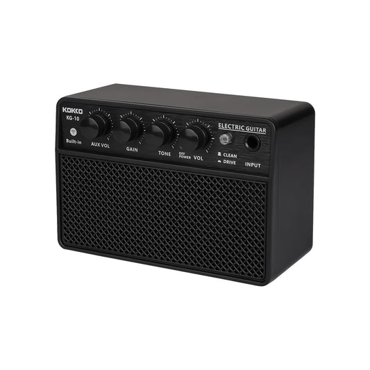 10W Small Electric Guitar Amp Mini Portable Guitar Practice Speaker for Daily Practice Street Performances Rechargeable Portable Audio Supports BT/Headphone Connection 6.35mm Interface KOKKO