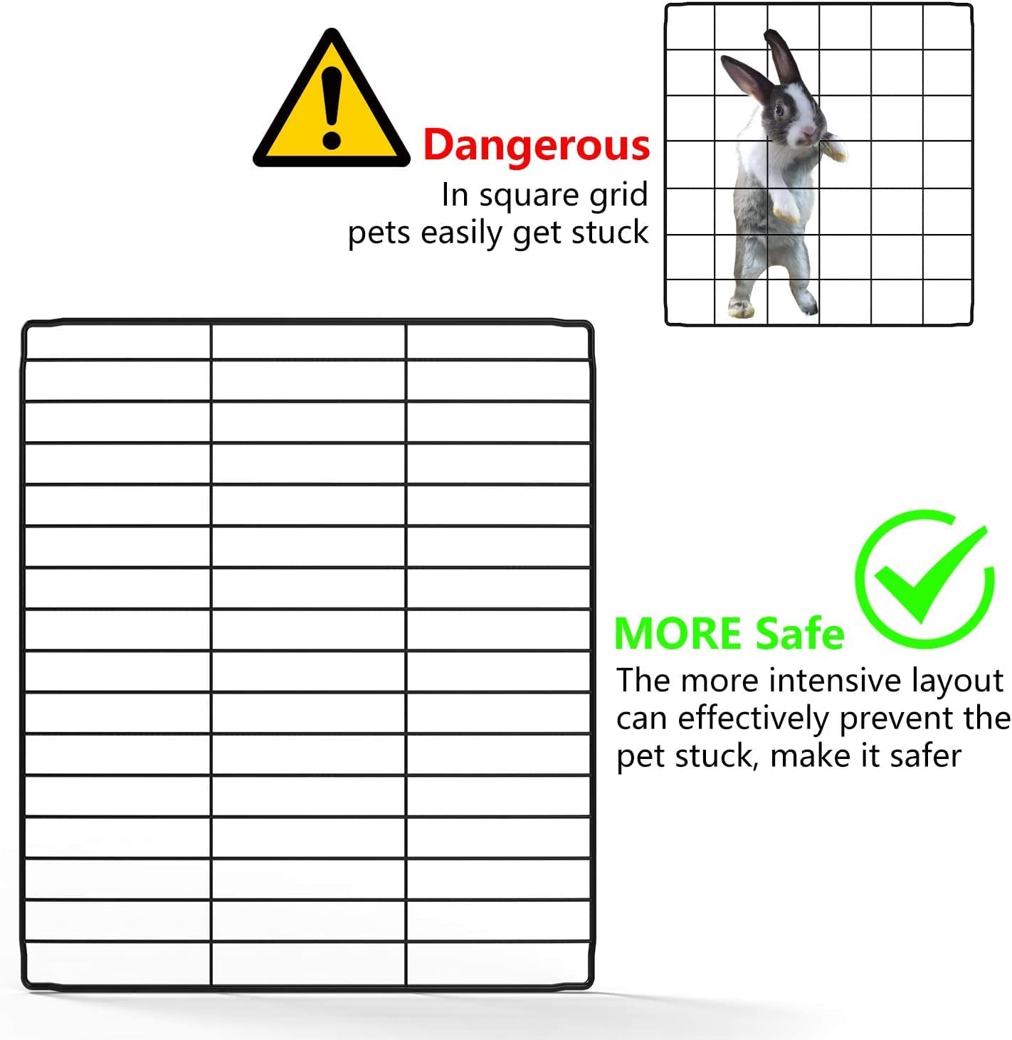 LURIVA DIY Small Animal Playpen, Pet Playpen, Guinea Pig Cages, Rabbit Playpen, Small Animal Cage, Dog Playpen, Puppy Playpen, Indoor Portable Metal Wire Yard Fence, 15 X 12 Inch, 12 Panels, Black