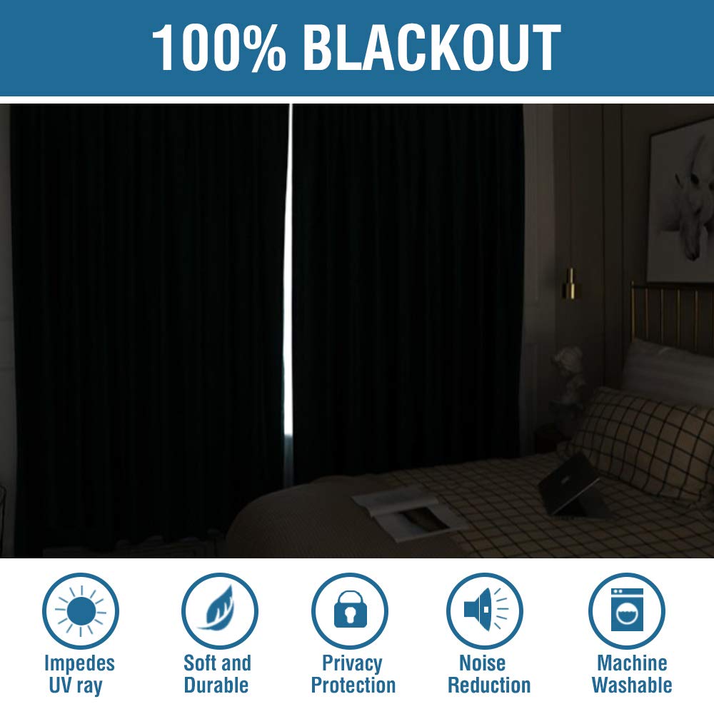 H.VERSAILTEX 100% Blackout Curtains Ivory, Linen Blackout Curtains 96 inch Curtains 2 Panel Set, Elegant Curtains for Bedroom Grommet Curtains Window Curtains Living Room Drapes