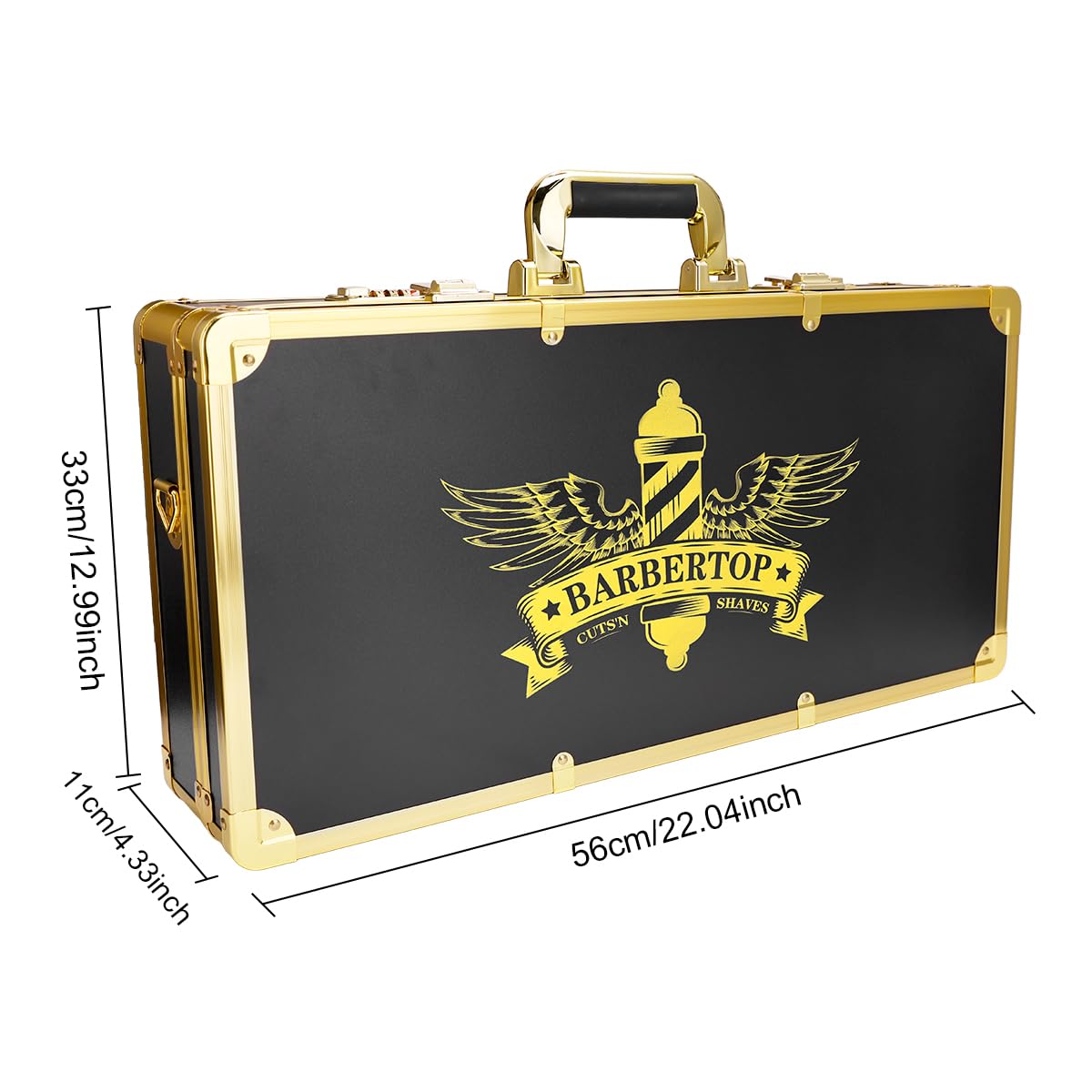 BARBERTOP Professional Barber Supplies Case, Golden