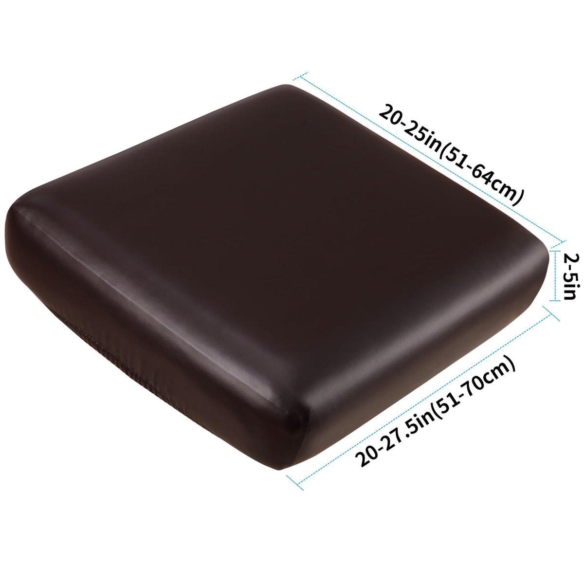 YISUN Waterproof PU Leather Couch Seat Covers, Stretch Individual Seat Cushion Covers, Washable Replacement Sofa Cushion Protector Soft Sofa Slipcover