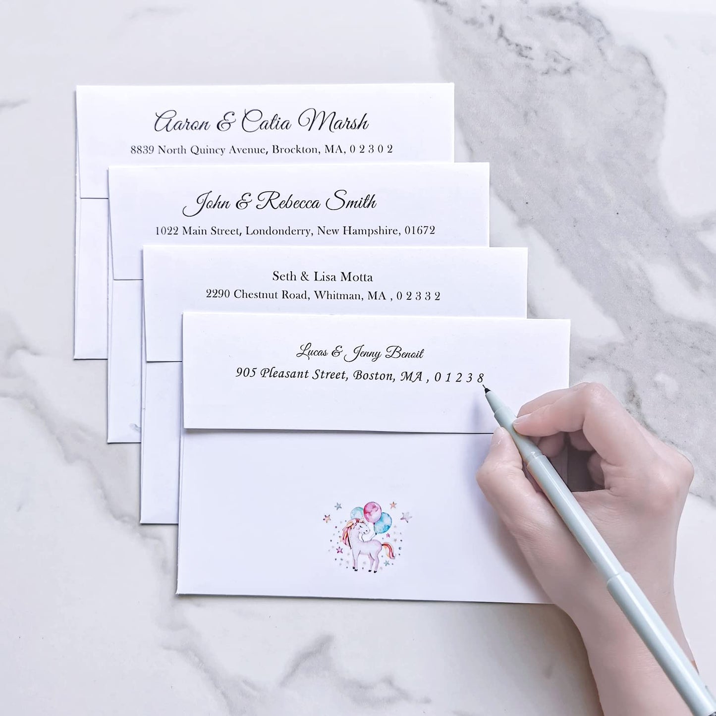 500 Pcs White A7 Invitation Envelopes 5 1/4 x 7 1/4 Square Flap Envelopes Self Seal 95lb for Wedding Shower Birthday Bussiness Graduation Mailing Invitation Announcement 5 x 7 Greeting Cards Photos