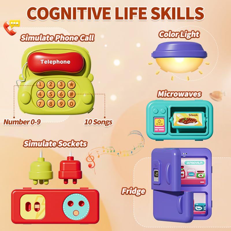 Busy Board for 1 Year Old Boys, Montessori Toys for Toddler 1-3, Early Musical Educational Toy for 12-18 Month, Ideas Birthday for 1 2 3 Year Old Boys Girls