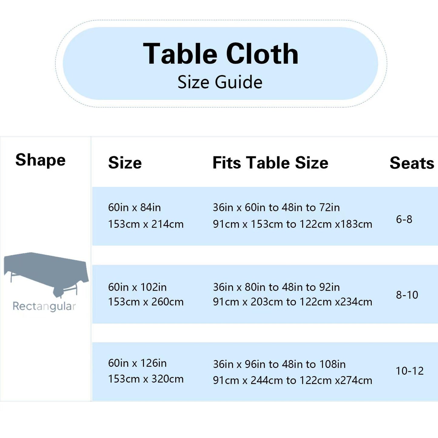 FINDYOU 6 Pack White Rectangular Tablecloths, 60 x 102 Inch, Stain & Wrinkle Resistant Polyester, Perfect for 6FT Tables, Parties, Wedding, Dining