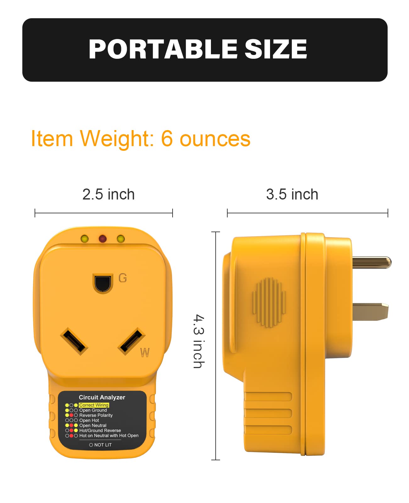 EyGde 30 Amp Surge Protector for RV, RV Circuit Analyzer Power Surge Protection 30amp, Plug Adapter with LED Indicator Lights for Camper Travel Trailer Accessories