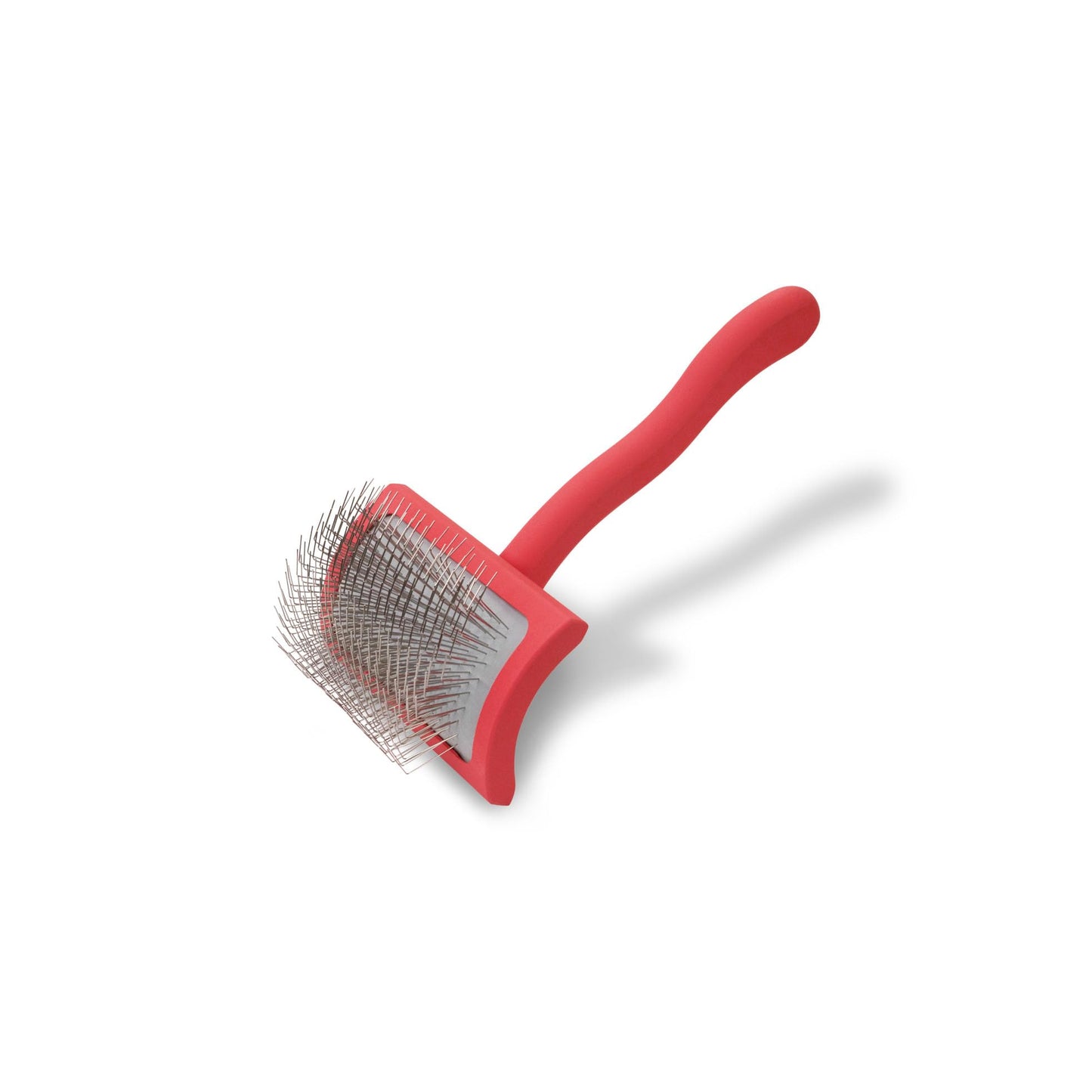 Chris Christensen Big G Slicker Brush for Dogs (Goldendoodles, Labradoodles, Poodles), Groom Like a Professional, Fluff Detangle Style, Saves Time Energy, Coral, Medium